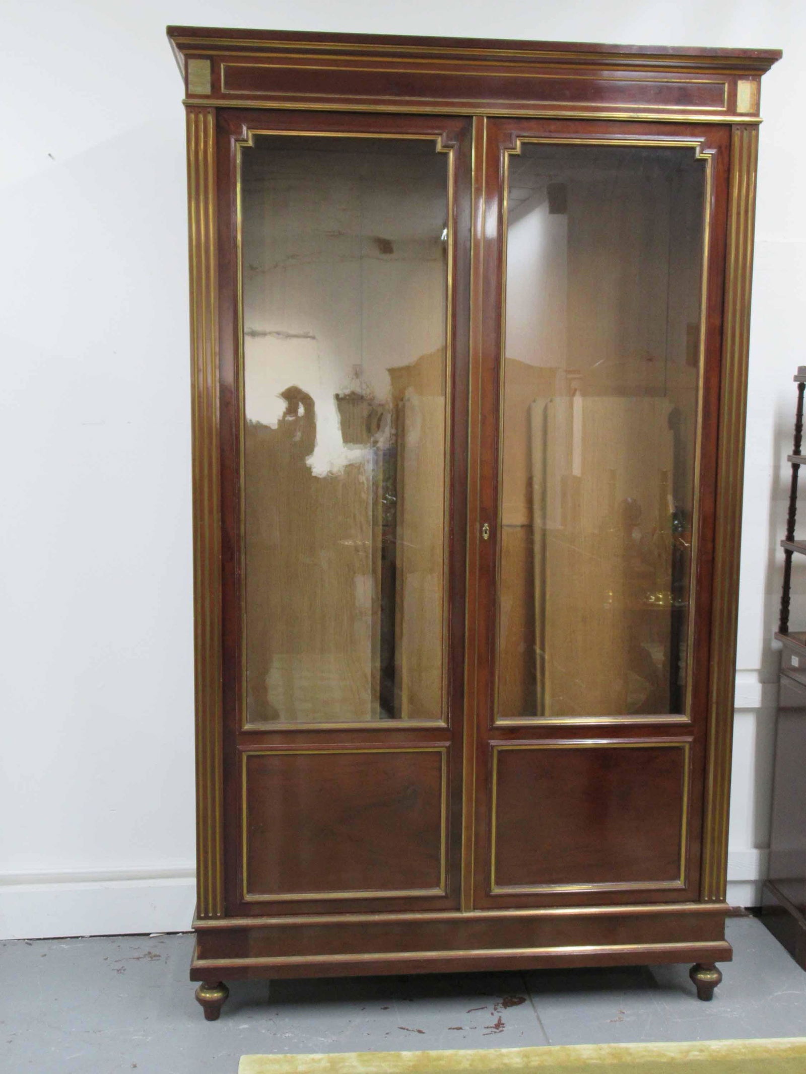 Mahogany Brass Mounted Armoire (1 of 7)