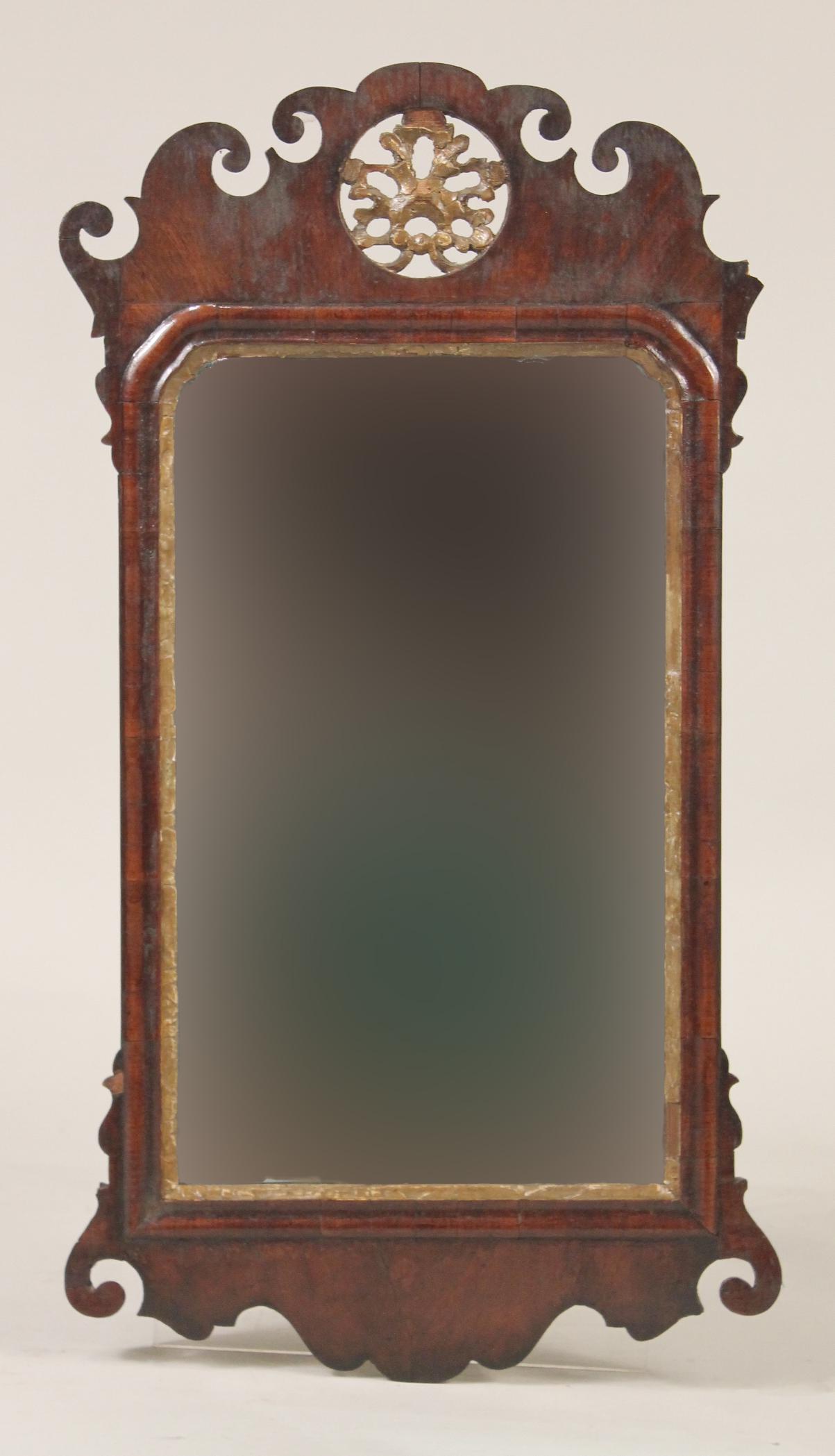 George II Parcel-Gilt Walnut Mirror (1 of 4)