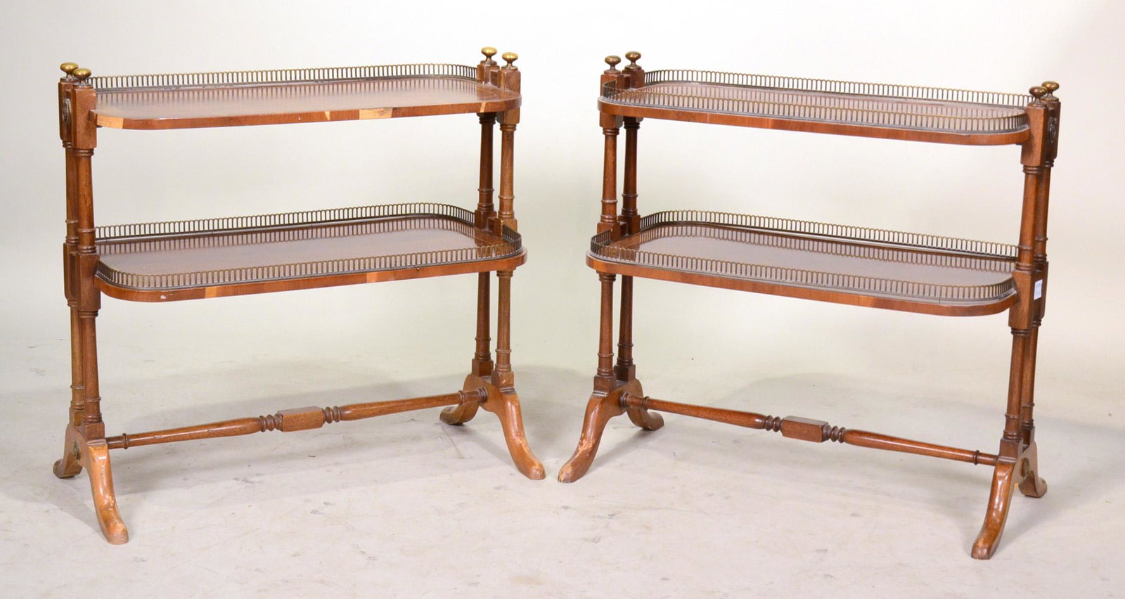 Two Louis XVI Style Two Tiered Side Tables (1 of 4)