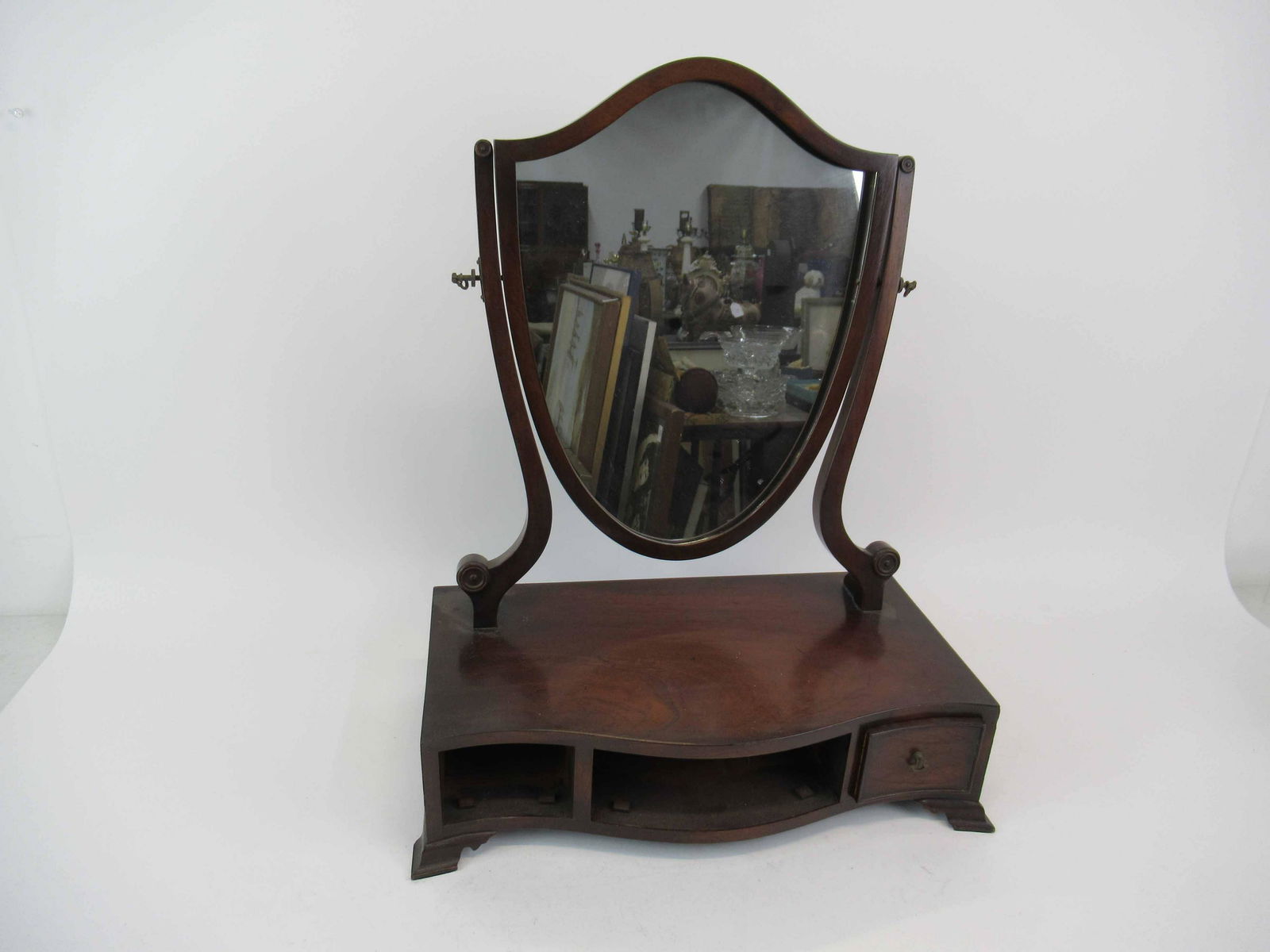 Chippendale Style Mahogany Shaving Mirror (1 of 3)