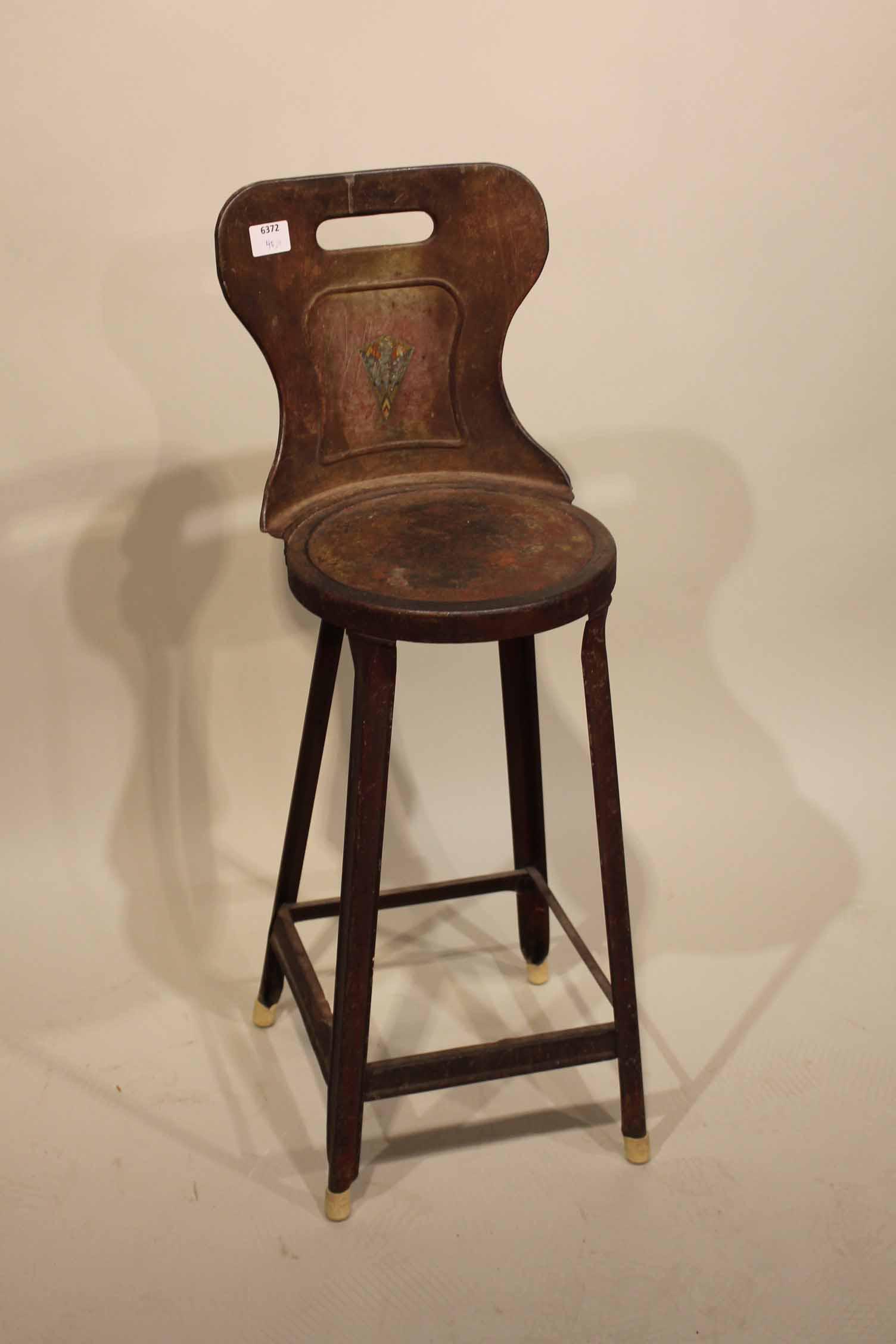 Painted Metal Barn Stool (1 of 5)