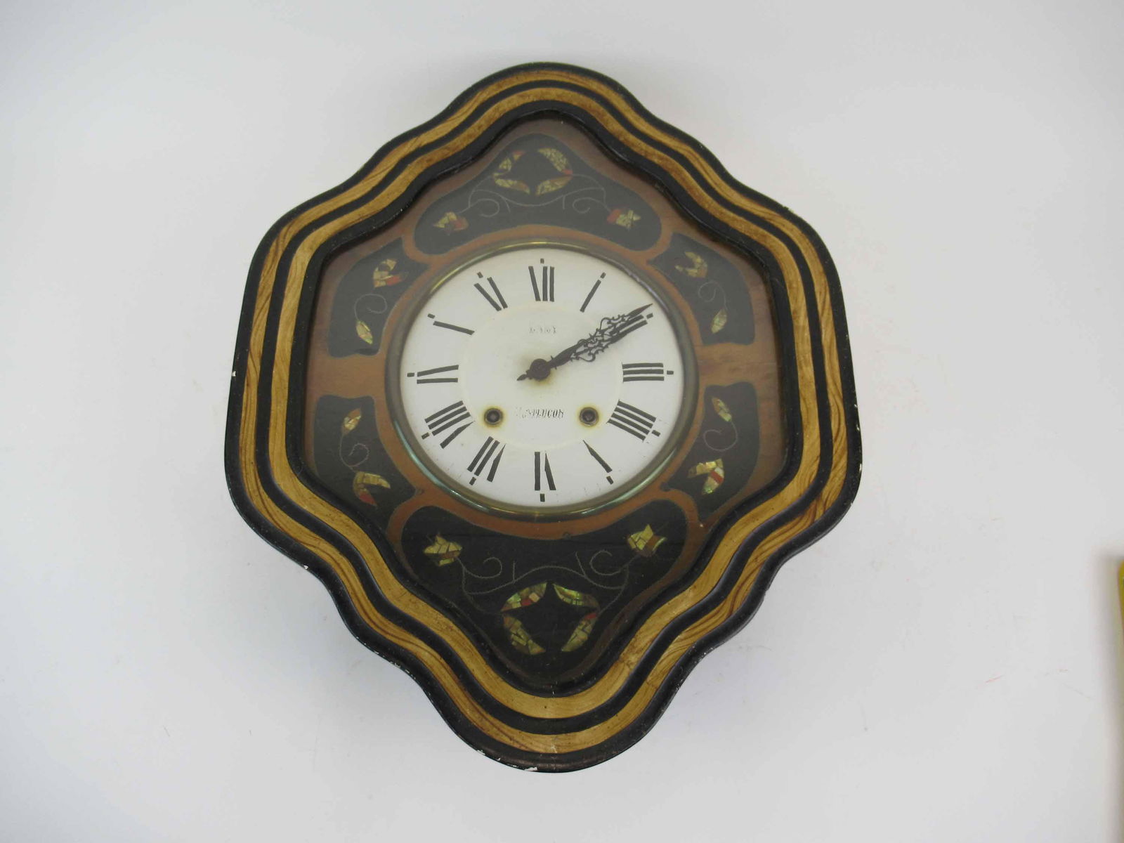 Antique French Montlucon Hanging Wall Clock (1 of 4)
