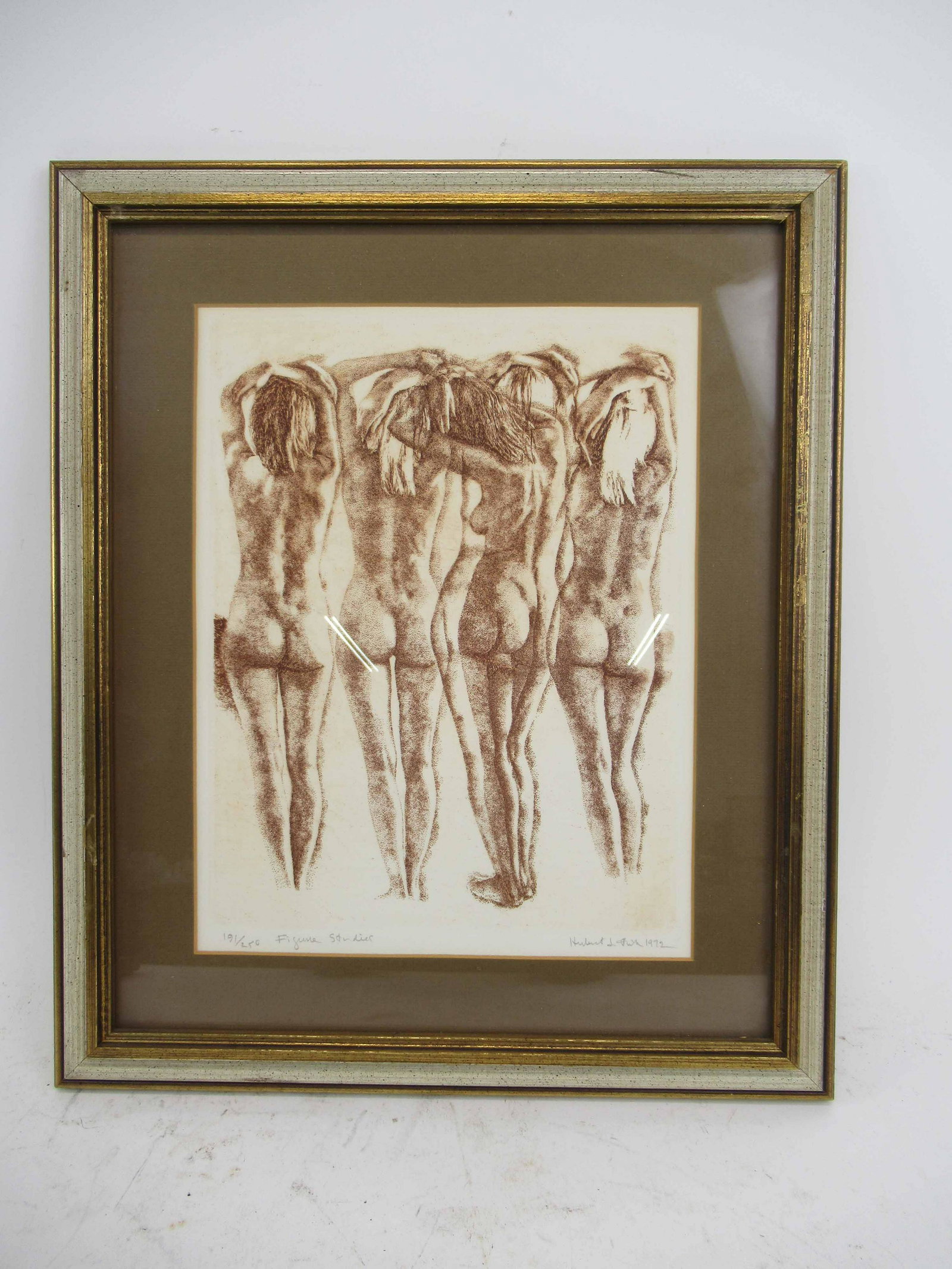 Herbert L. Fink Lithograph of Female Nudes (1 of 4)