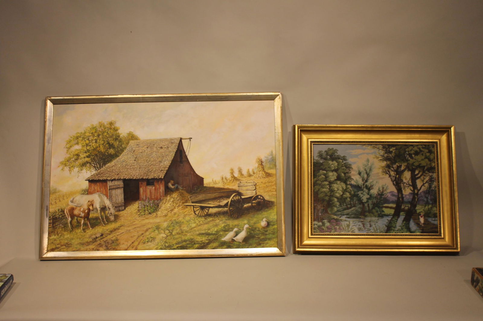 Oil on Canvas Barnyard Stella Femell (1 of 4)