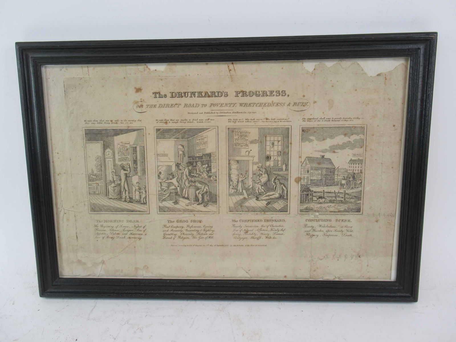 Engraving, "The Drunkard's Progress" (1 of 5)