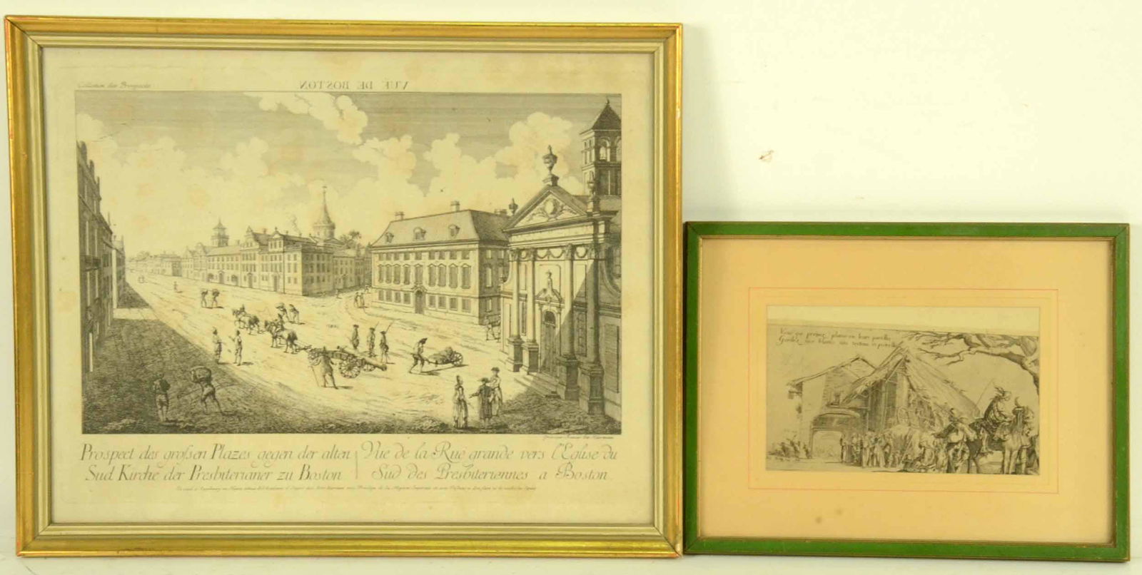 Engraving of Pilgrims and Indians, Jacques Callot (1 of 4)