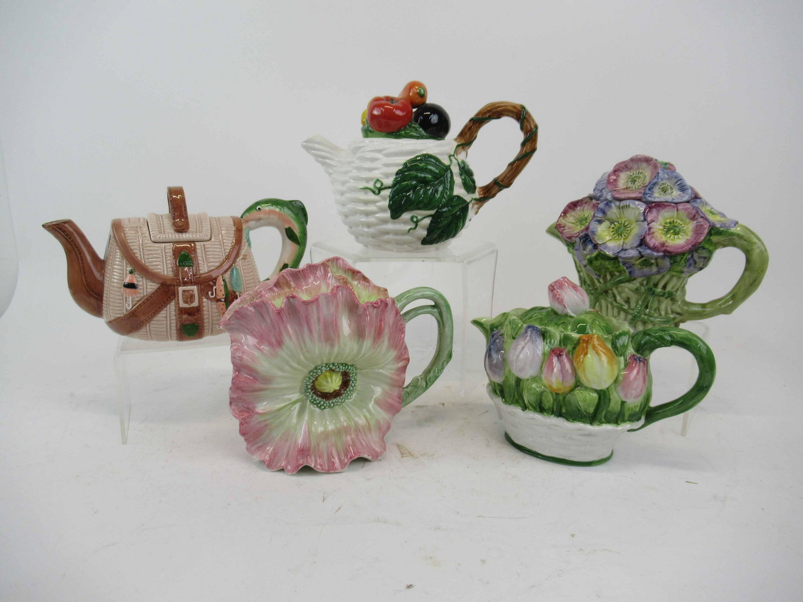 Group of Five Assorted Figural Teapots (1 of 9)
