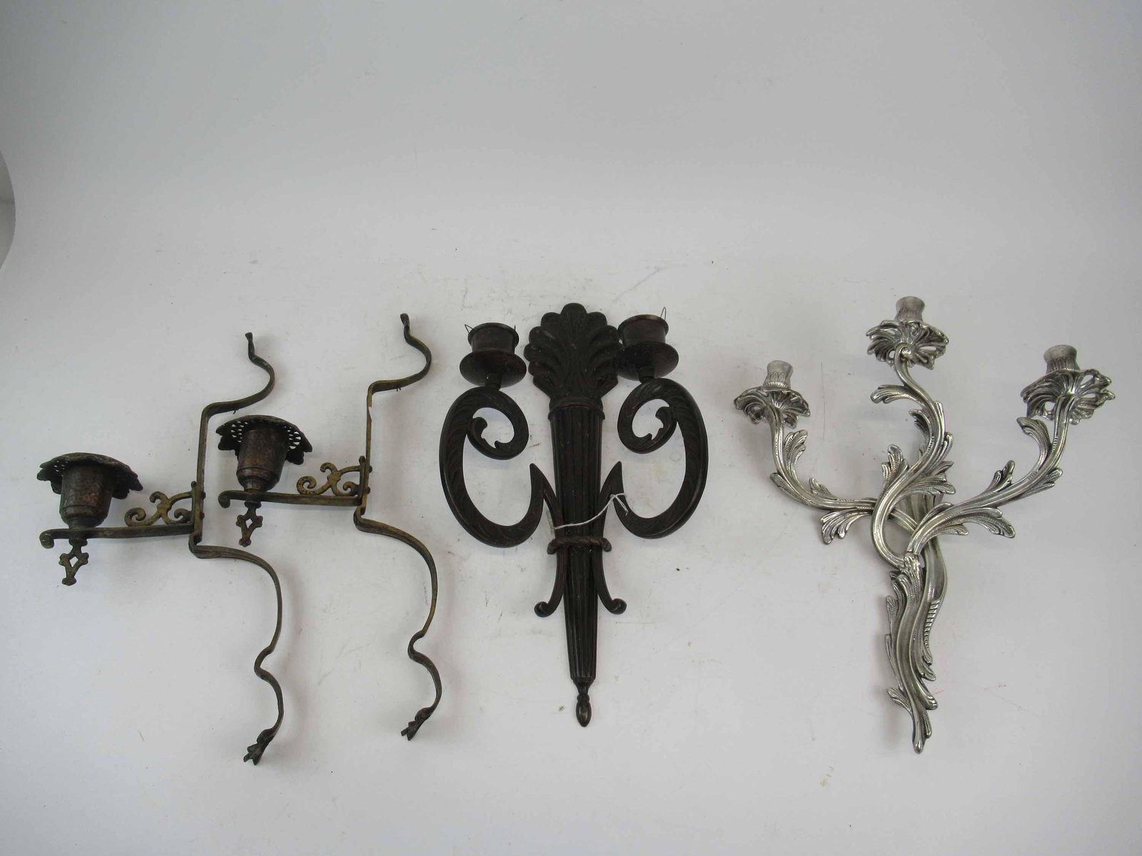 Pair of Copper and Brass Wall Sconces (1 of 4)