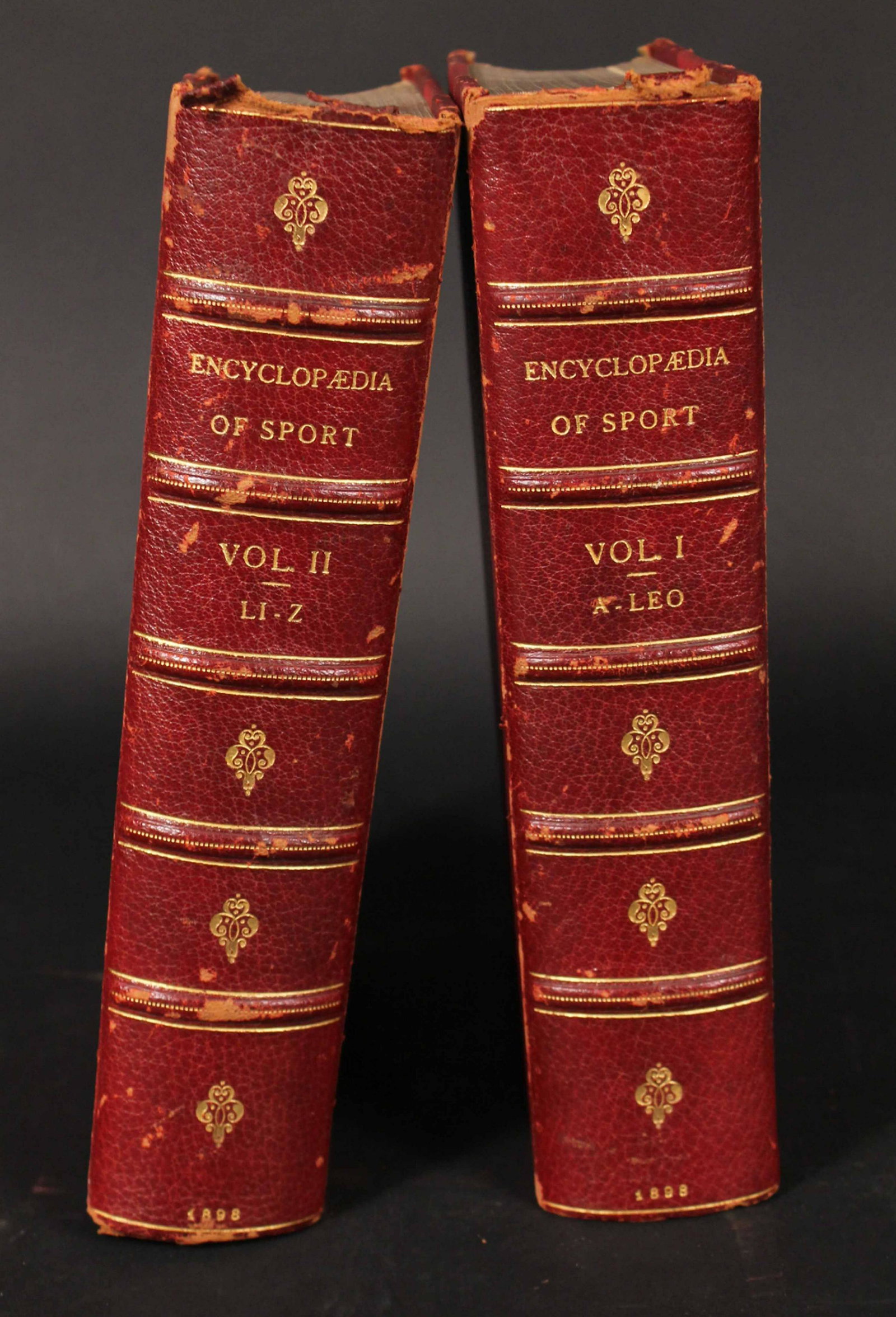 Two Volumes of "The Encyclopedia of Sport": Edited by The Earl of Suffolk and Berkshire, Hedley Peek, and F.G. Aflalo, New York and London, G.P. Putnam Son's, the Knickerbocker Press, 1898. All books sold "as is." No guarantees made about numbe
