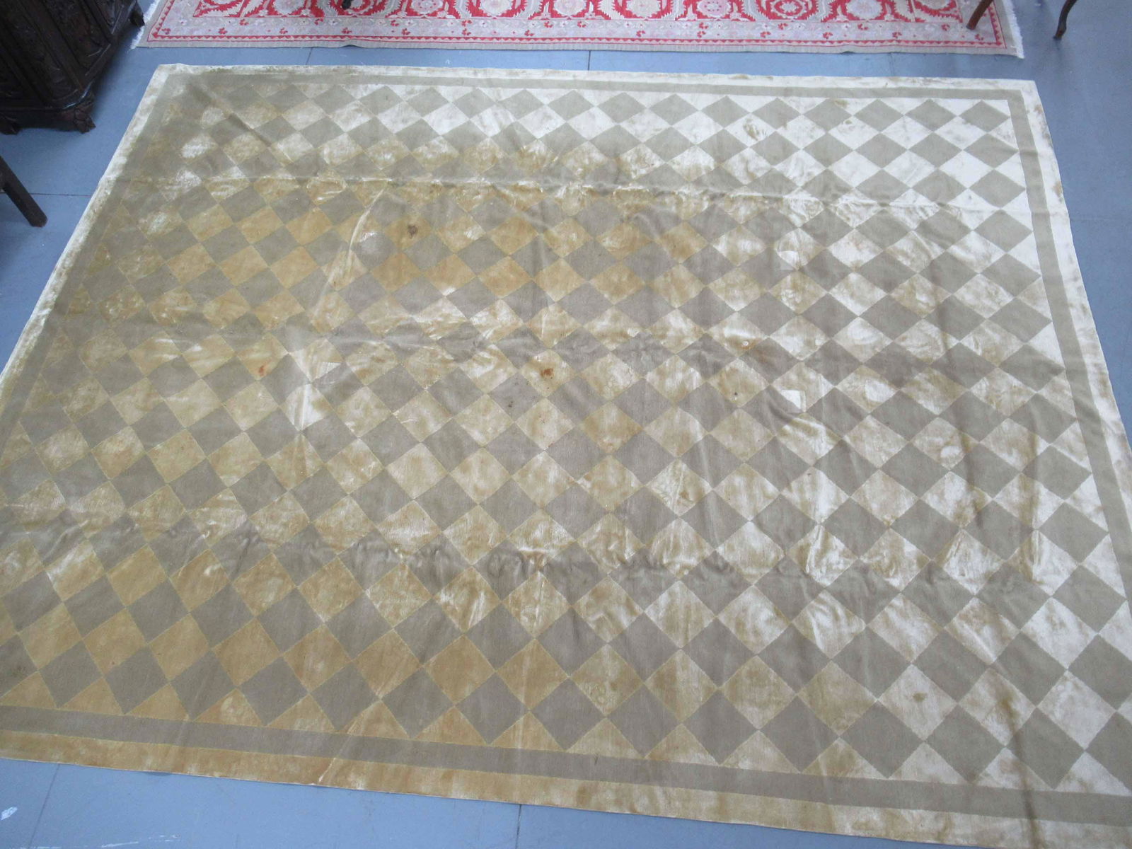 Modern Two Tone Diamond Pattern Rug (1 of 8)