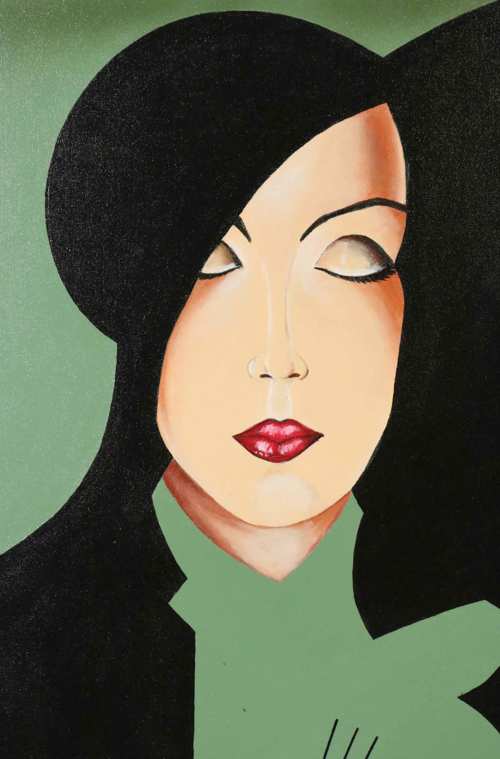 Screenprint on Canvas, Modiano Cigarette Poster: By Franz Lenhart, numbered 23/350. 5'h x 4'w