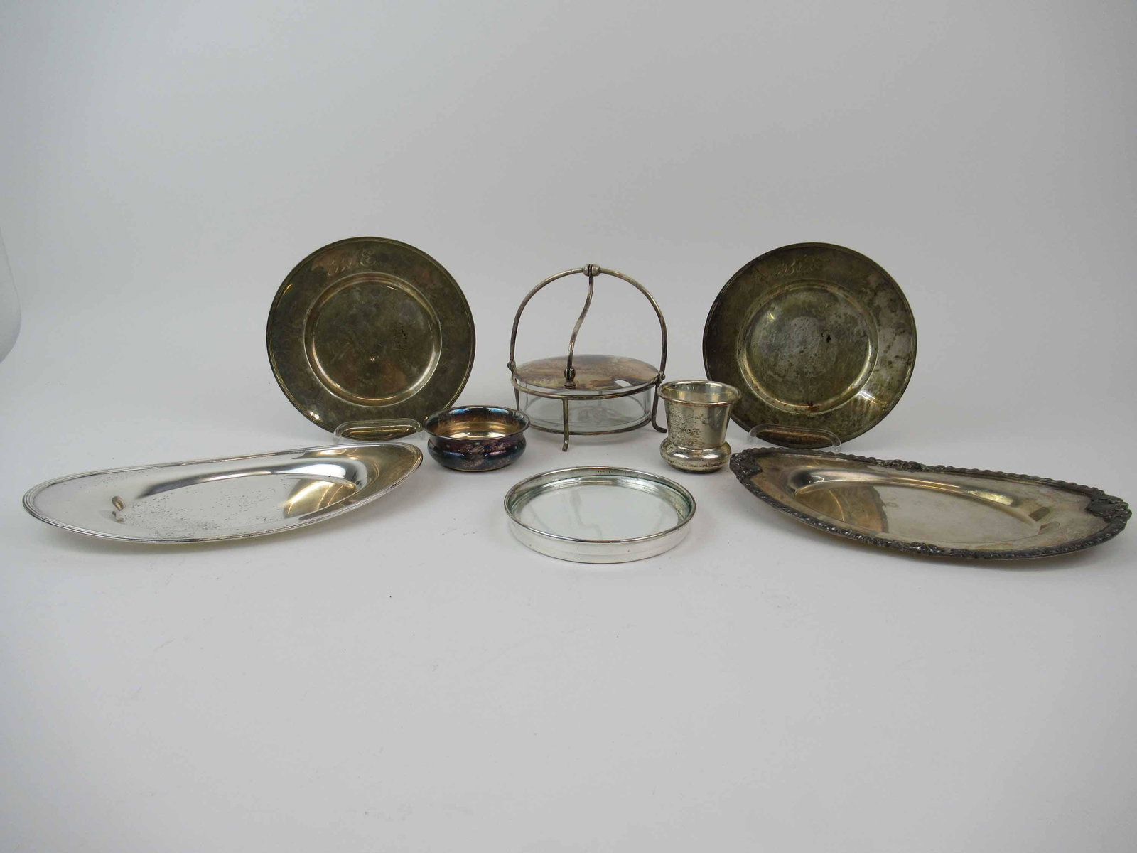 Pair Sterling Silver Bread & Butter Plates (1 of 7)