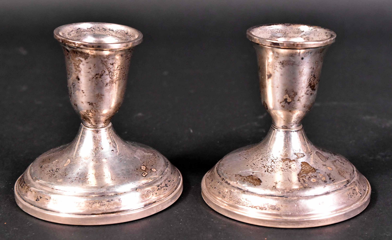 Pair of Towle Sterling Weighted Candlesticks (1 of 5)