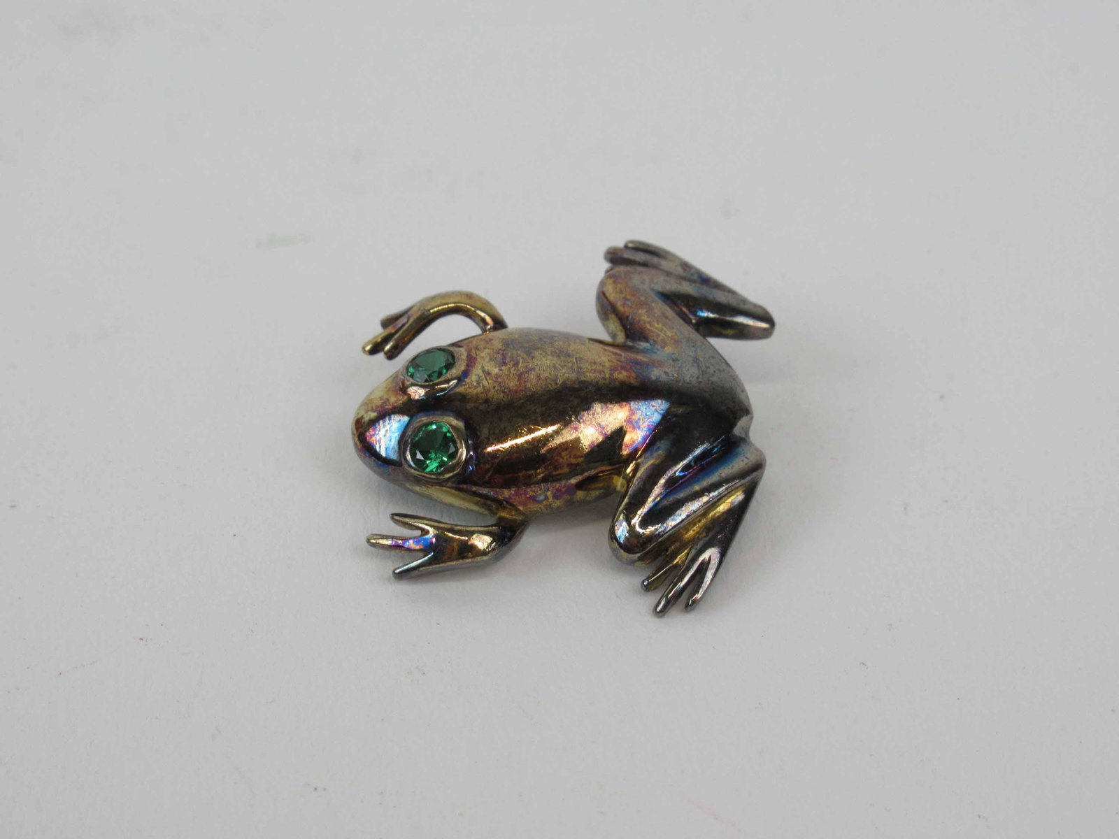 Gilt Sterling Silver Frog Pin (1 of 3)