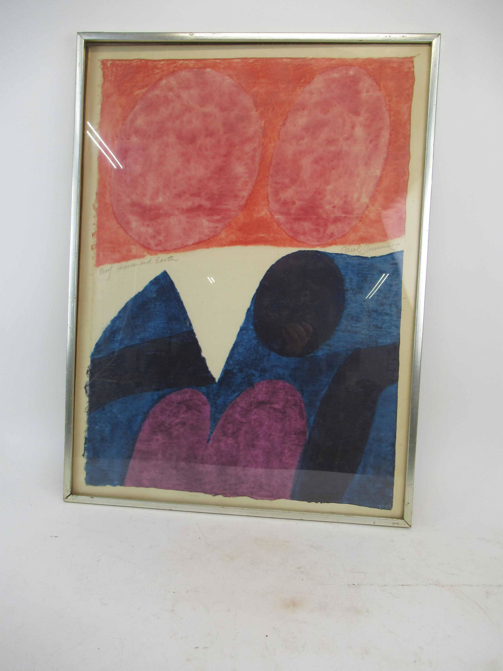 Carol Summers Modern Woodcut On Paper (1 of 4)