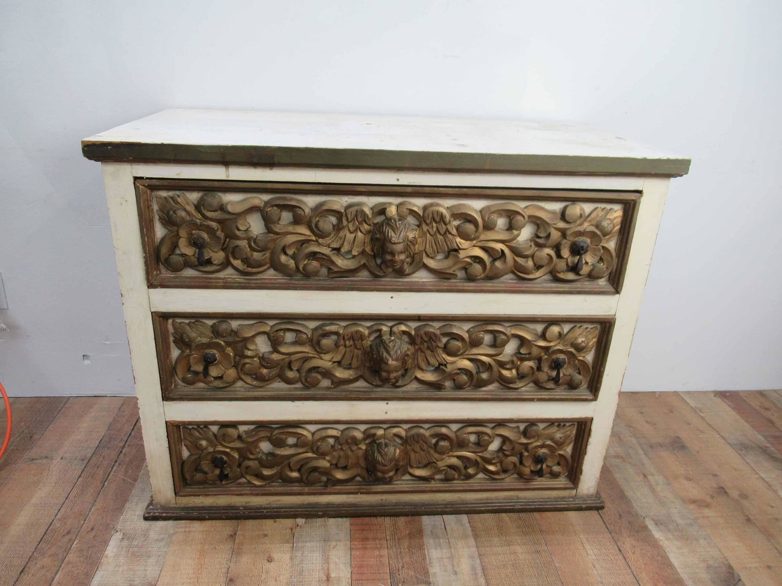 Continental Carved Three Drawer Chest (1 of 7)