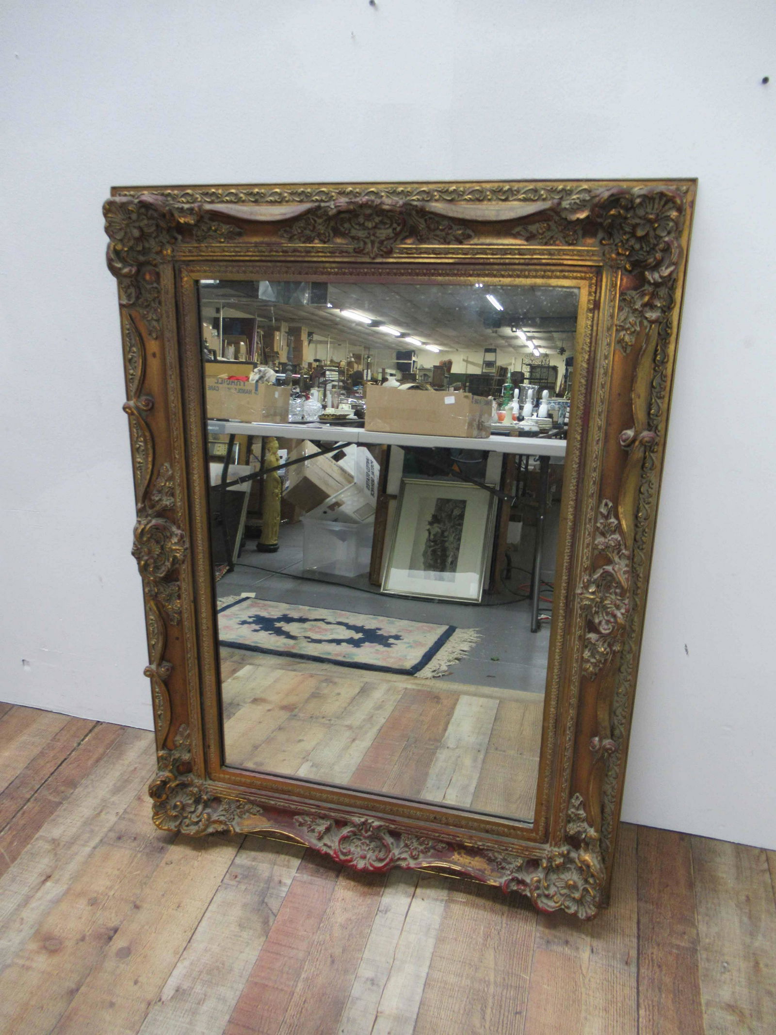 Giltwood Hanging Wall Mirror (1 of 4)