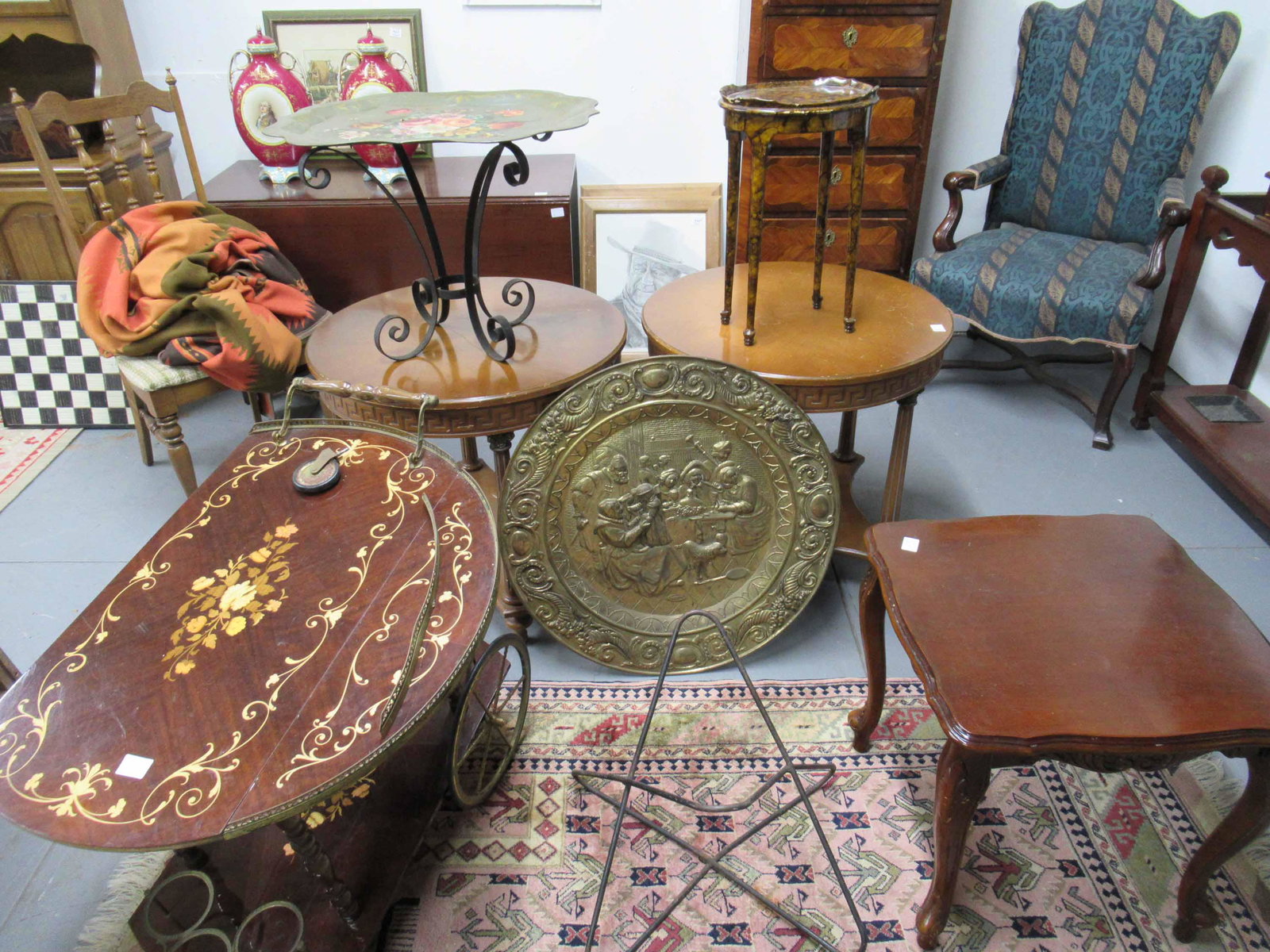 Pair of French Provincial Style Occasional Tables (1 of 10)