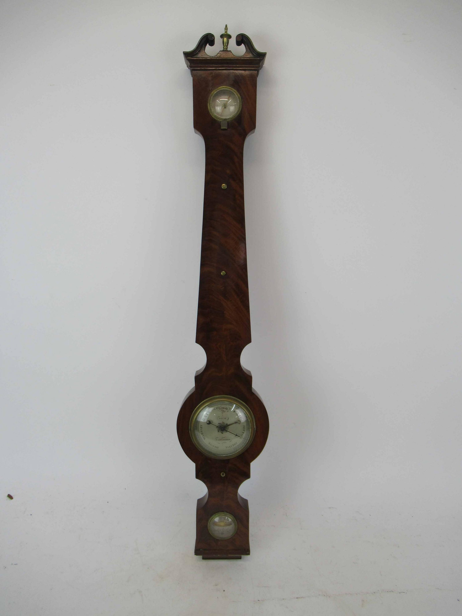 Antique English Mahogany Wall Barometer (1 of 10)