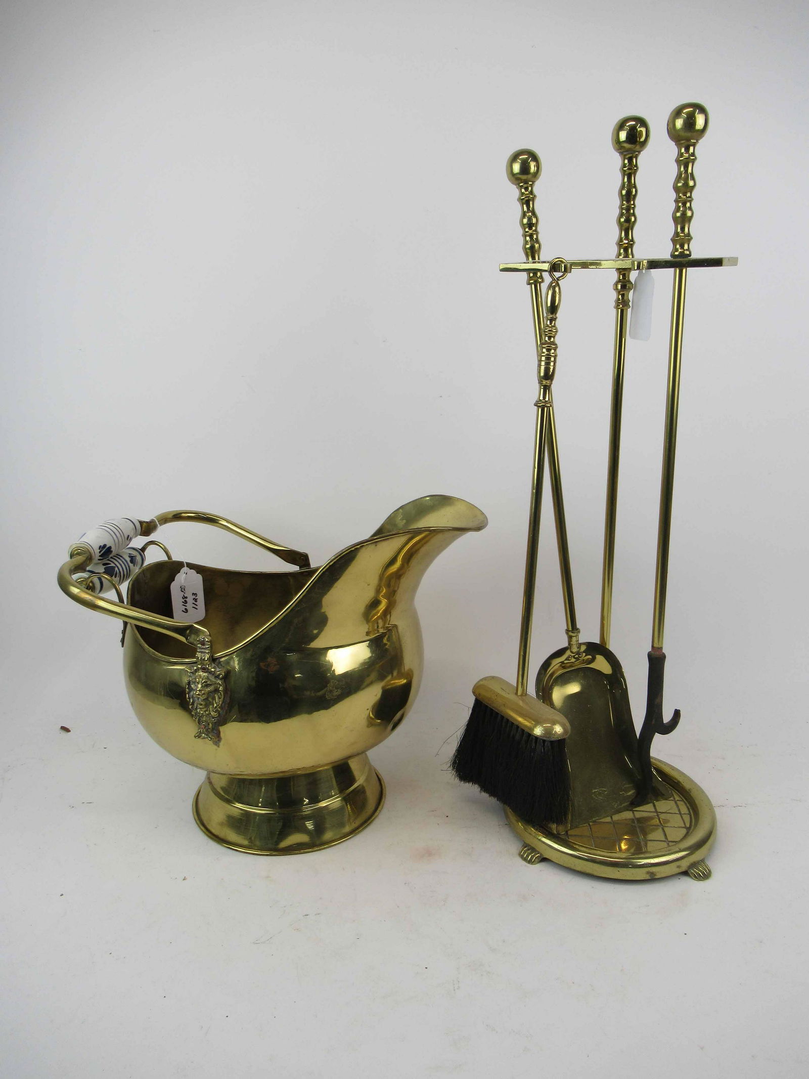 Four Piece Brass Fire Tool Set (1 of 8)
