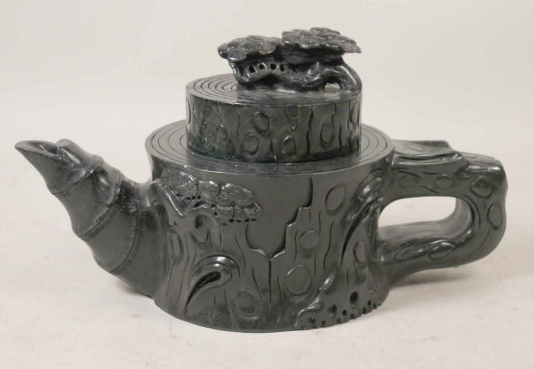 Monumental Carved Stone Teapot (1 of 6)