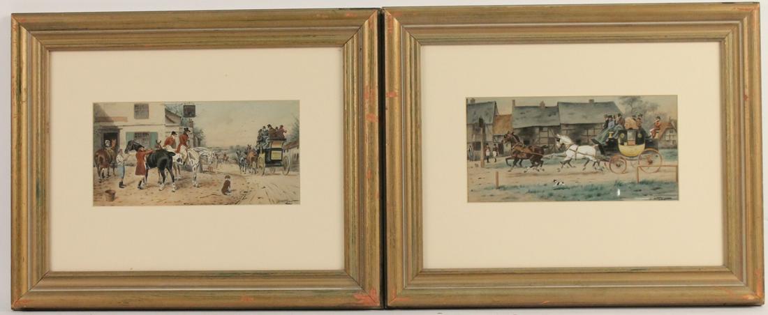 Gouache on Paper, Coaching Scenes, George Wright (1 of 7)