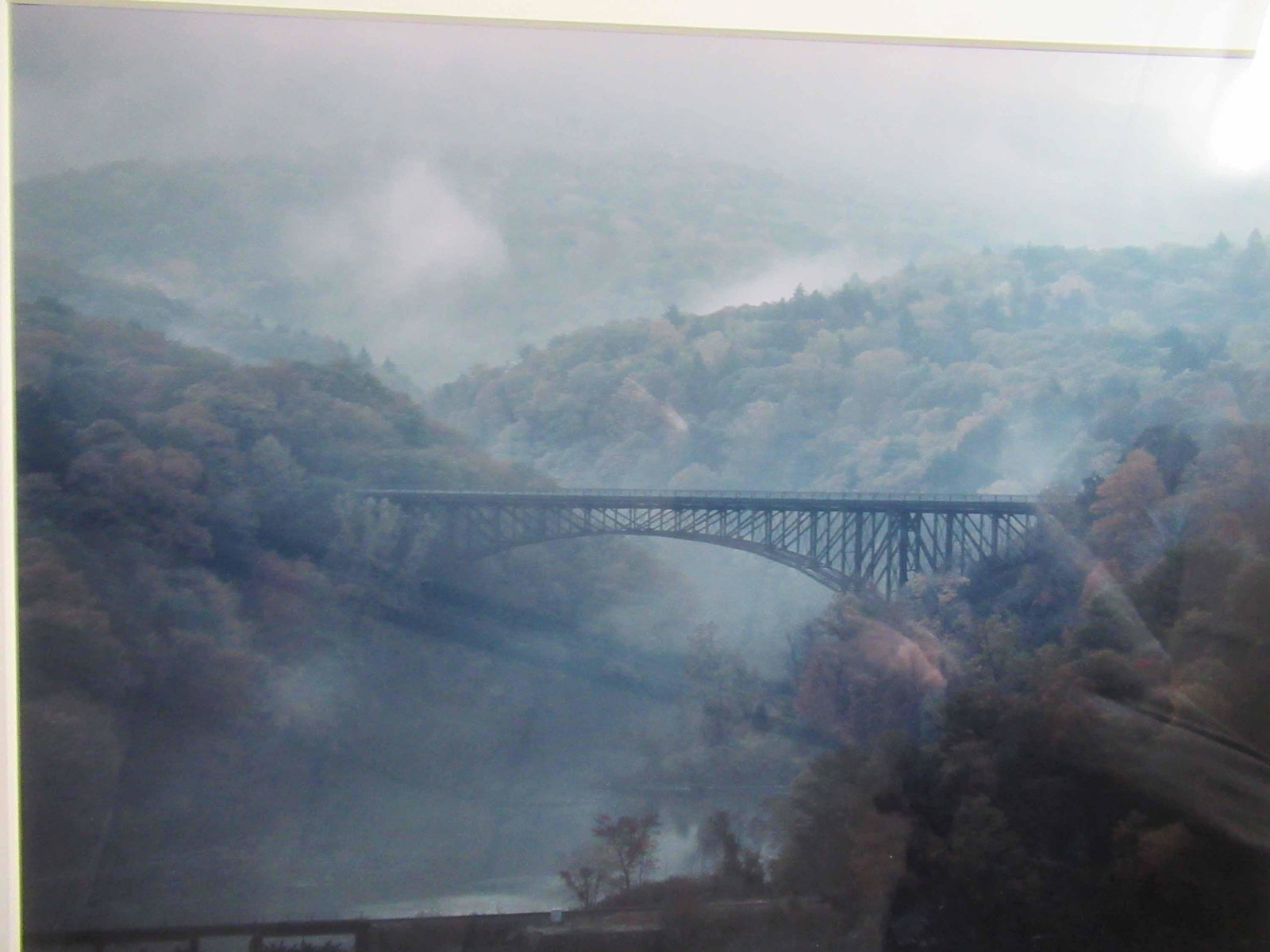 Photo of The Popolopen Bridge Bear Mtn State Park: Photo of The Popolopen Bridge Bear Mtn State Park 1983. No. 9/50, signed lower right illegibly. Used condition, framed size 32 1/2" 37 1/2"