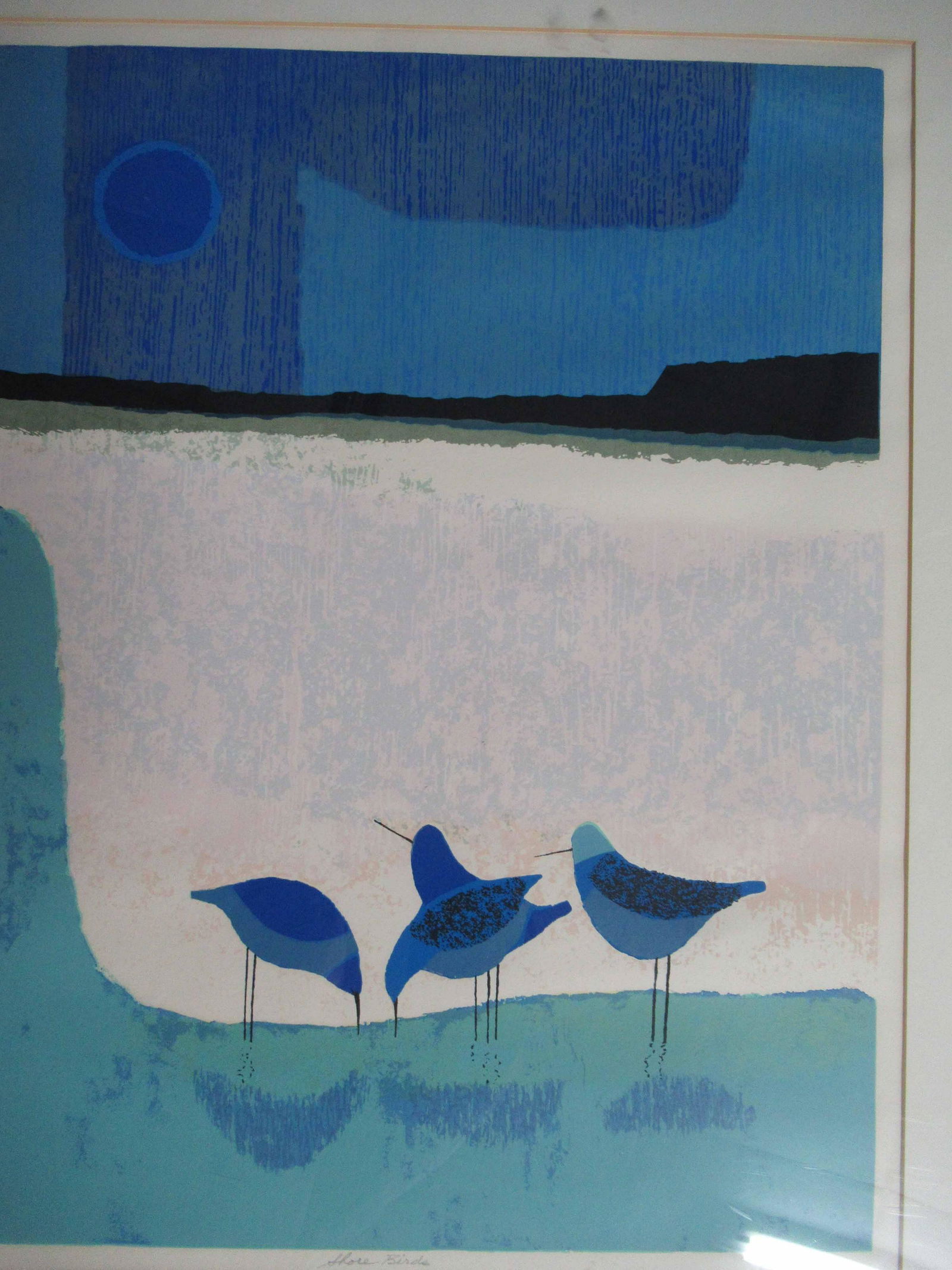 Colored Lithograph Titled Shore Birds (1 of 4)