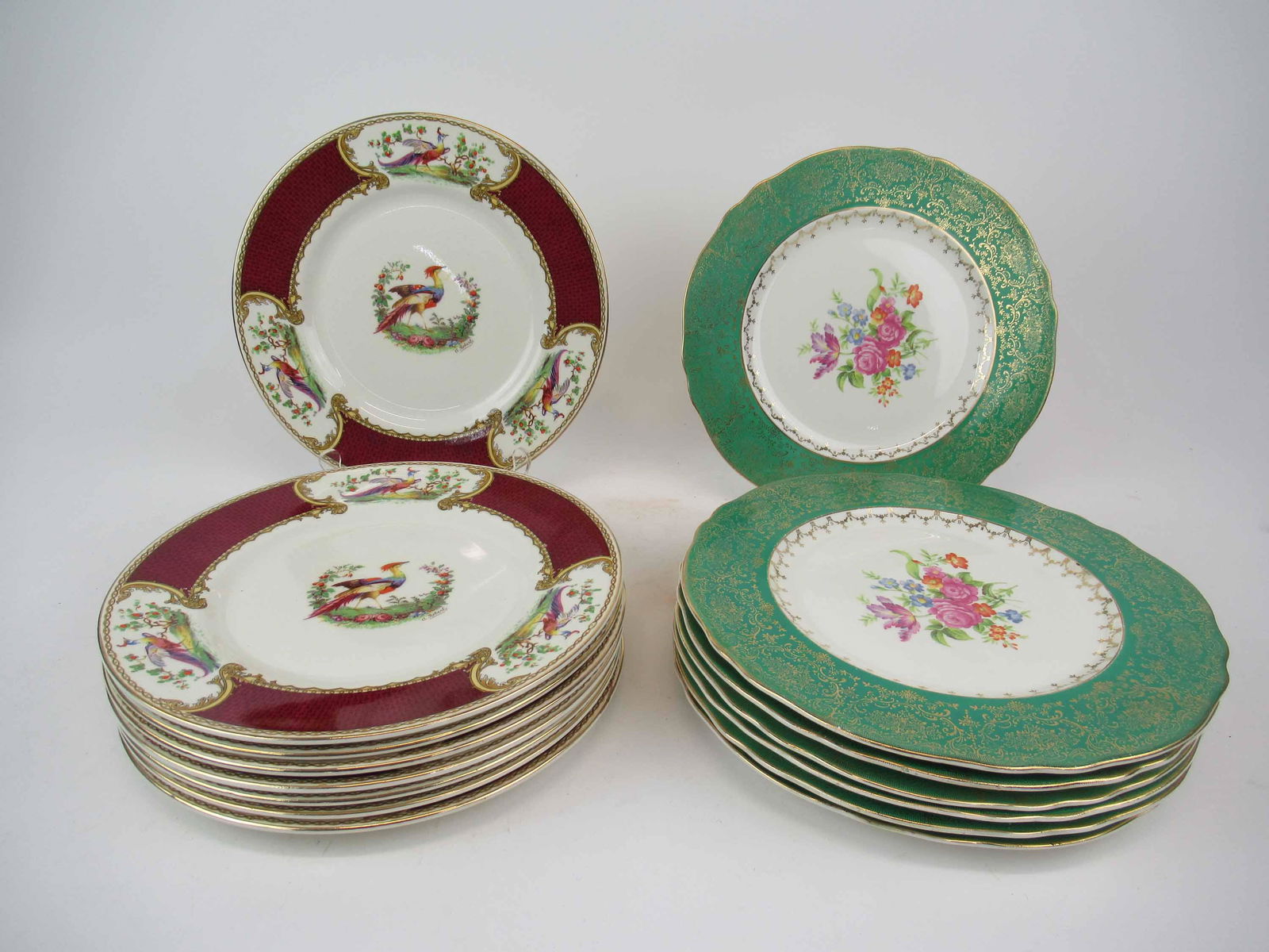 8 Myott Staffordshire Chelsea Bird Dinner Plates (1 of 8)