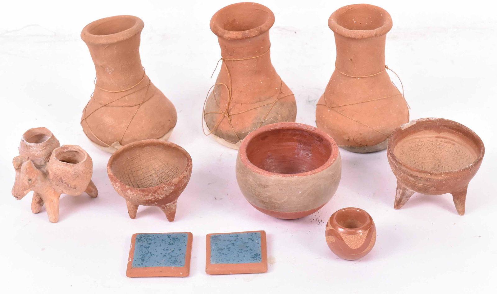 Group of Mayan and South American Clay Articles (1 of 7)