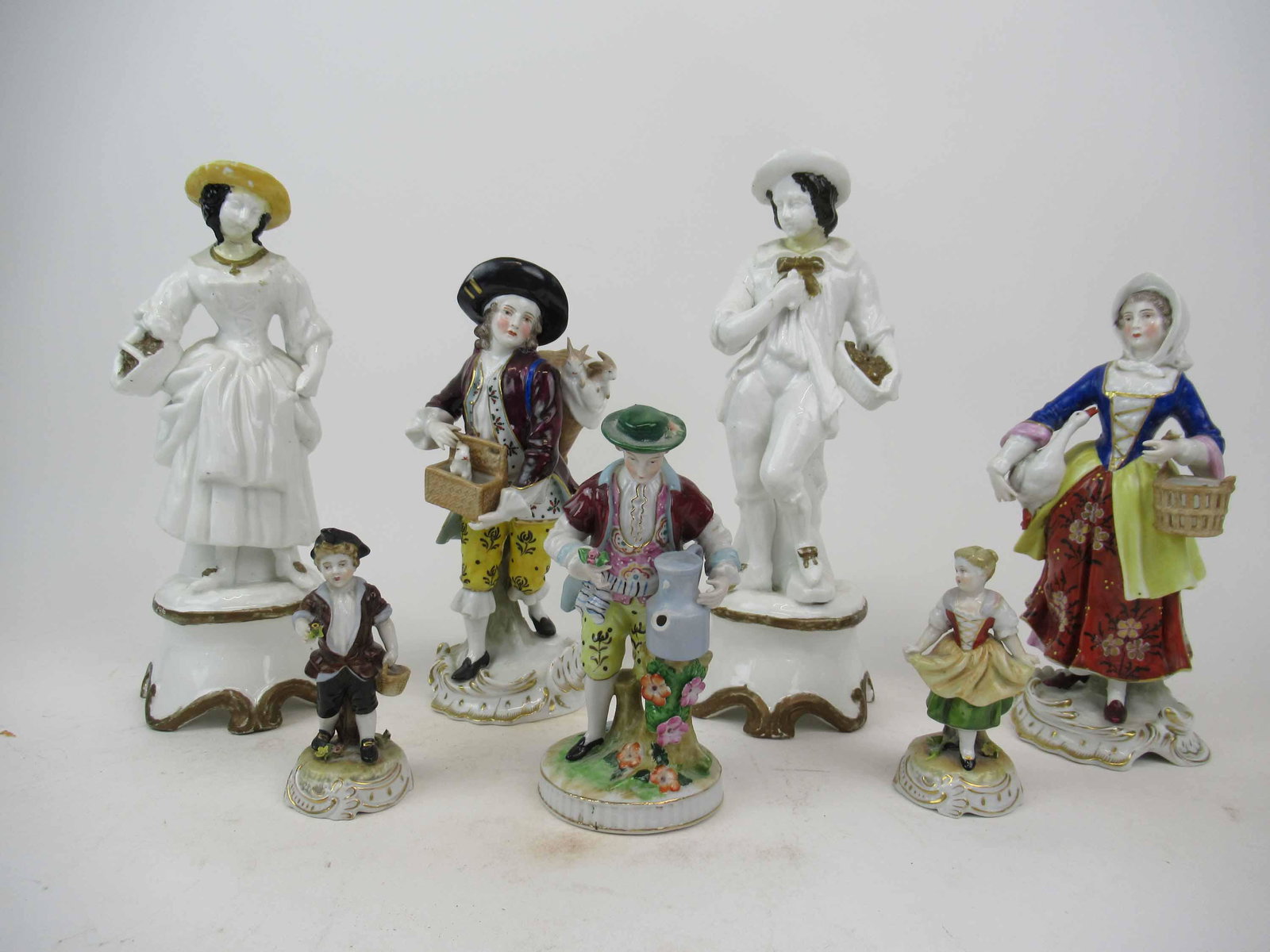 Seven Assorted German Porcelain Figurines (1 of 9)