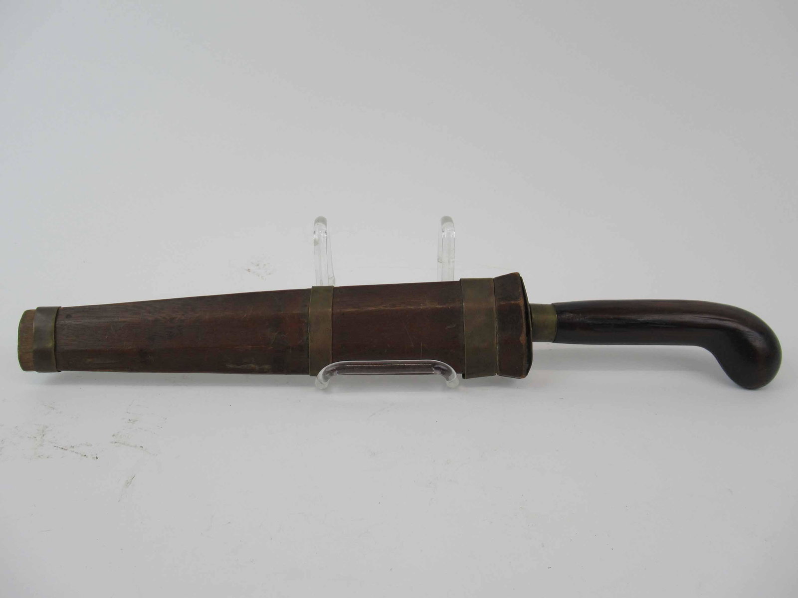 Antique Wood Handle Knife with Brass Wood Sheath (1 of 6)