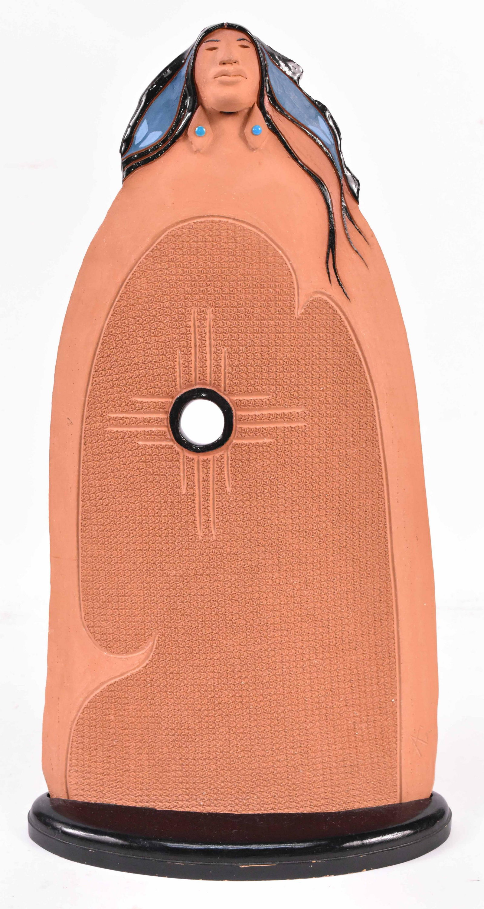 Terracotta Native American Figure After RC Gorman (1 of 5)