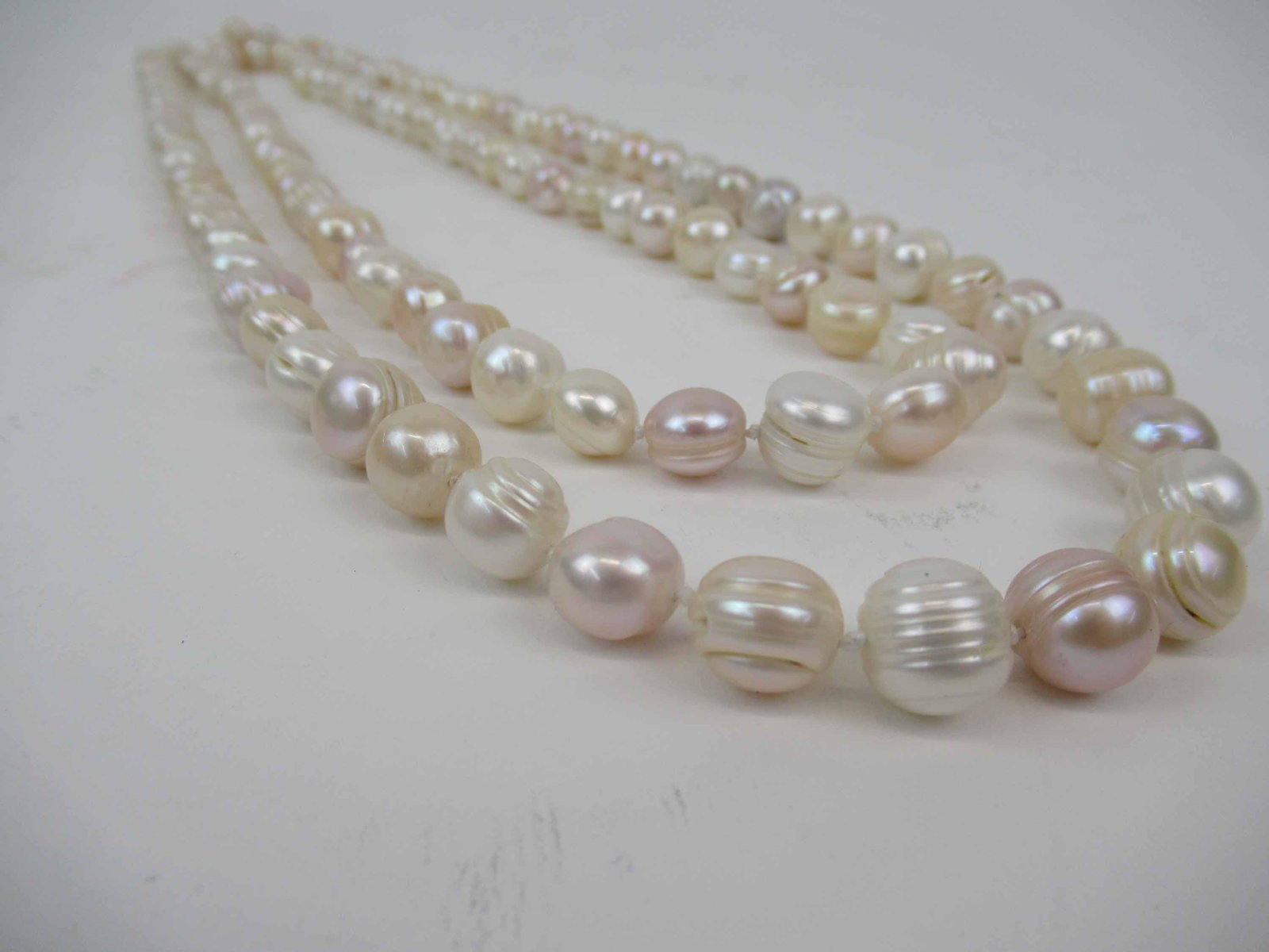 Baroque Freshwater 11MM Pearl Rope Necklace: 62"l.