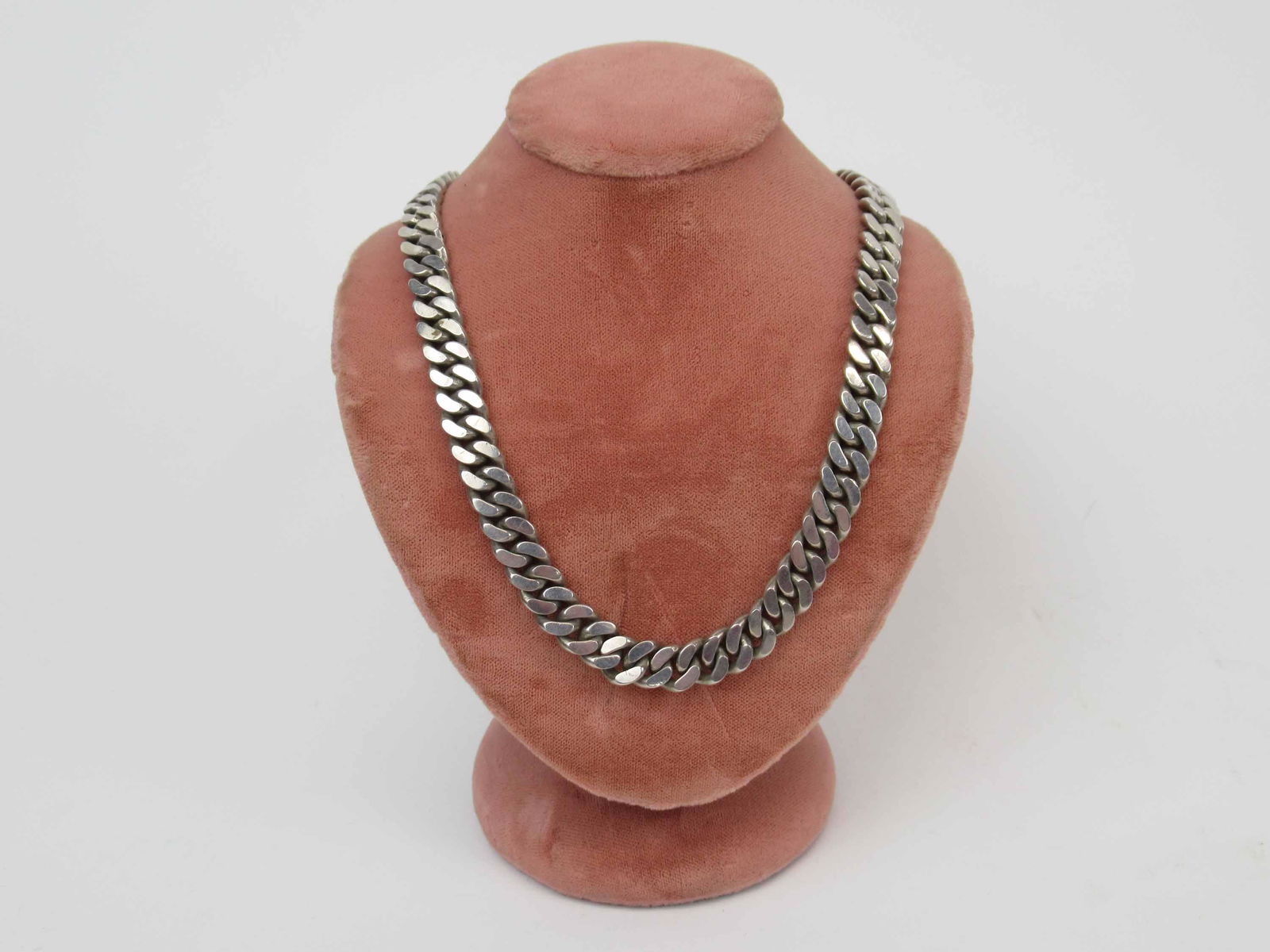 Heavy Sterling Silver Curb Link Necklace (1 of 3)