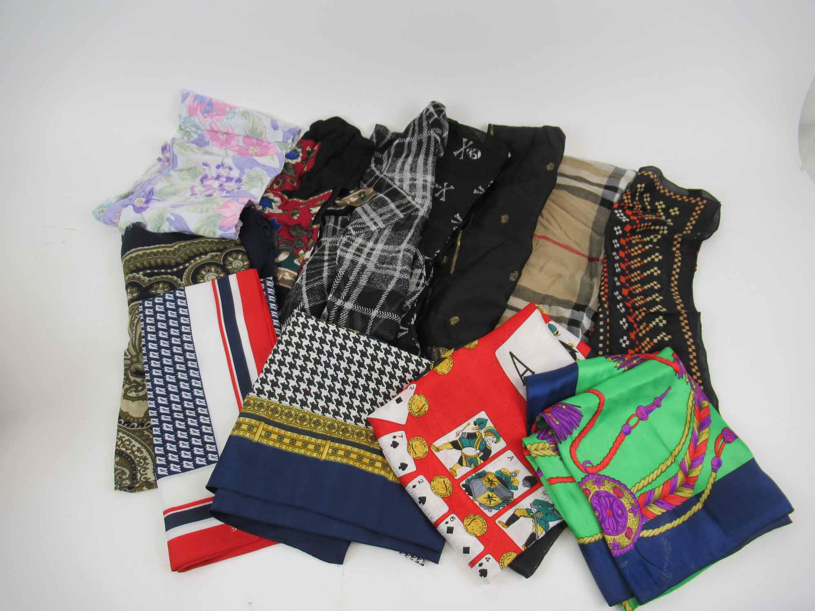 Moschino Coutre Card Print Silk Scarf (1 of 4)