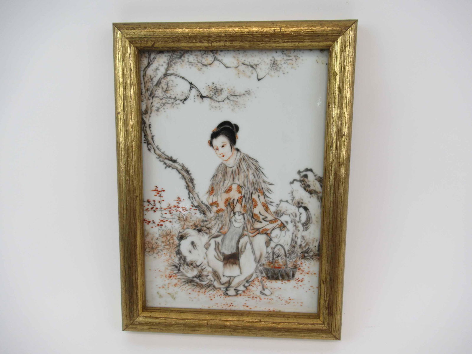 Antique Japanese Painting on Porcelain Tile (1 of 6)