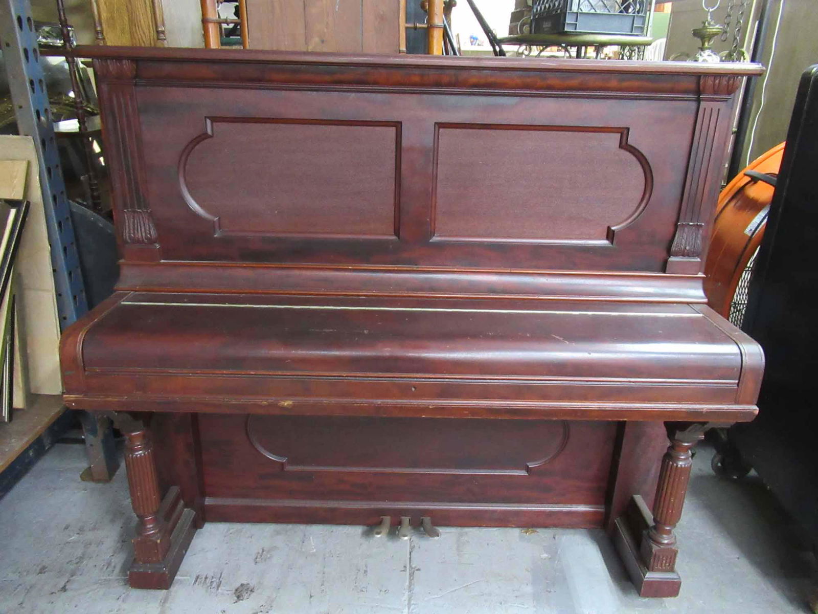 Steinway & Sons Mahogany Upright Piano (1 of 8)