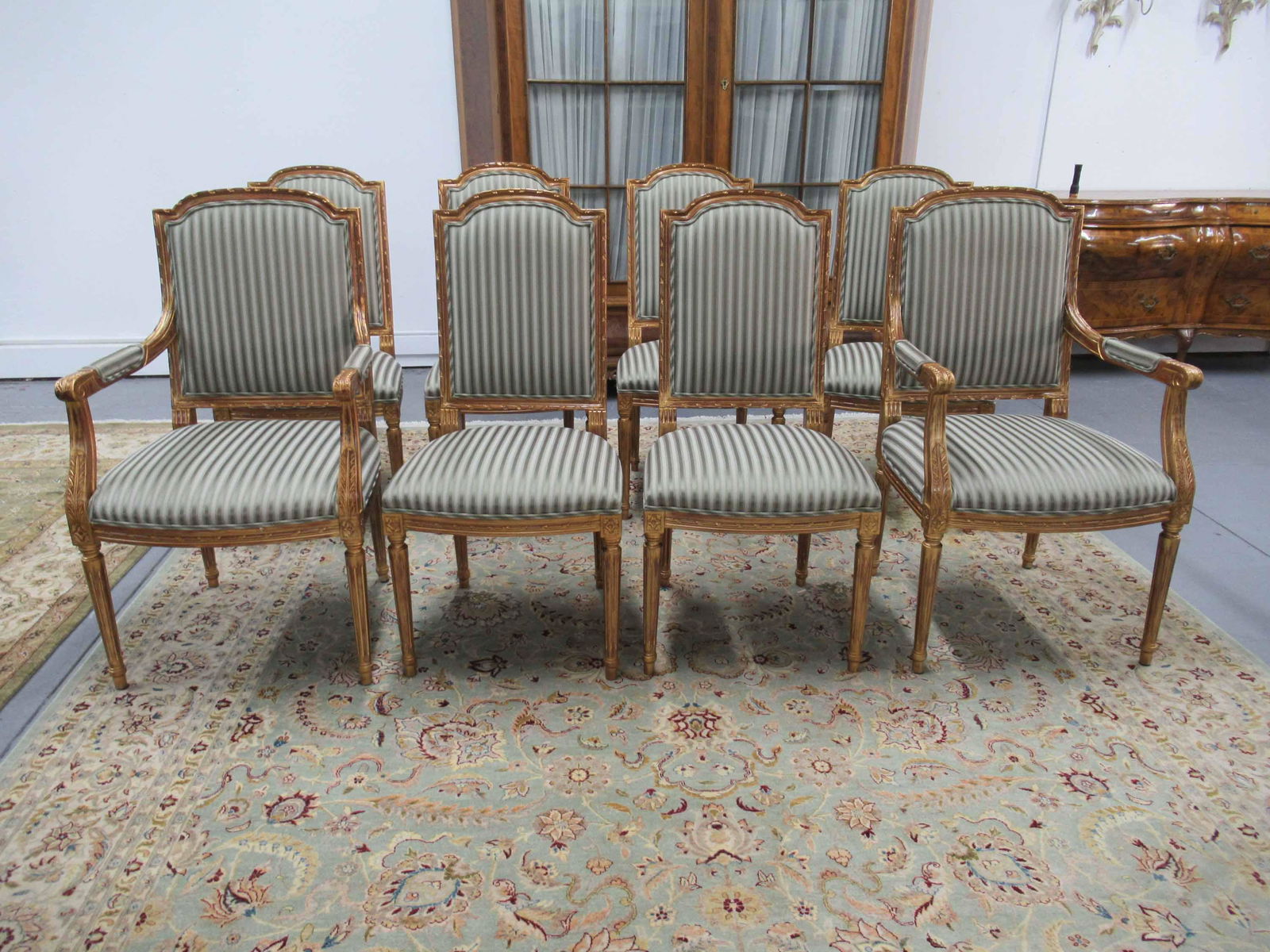 Set of 8 Louis XVI Style Dining Chairs (1 of 5)