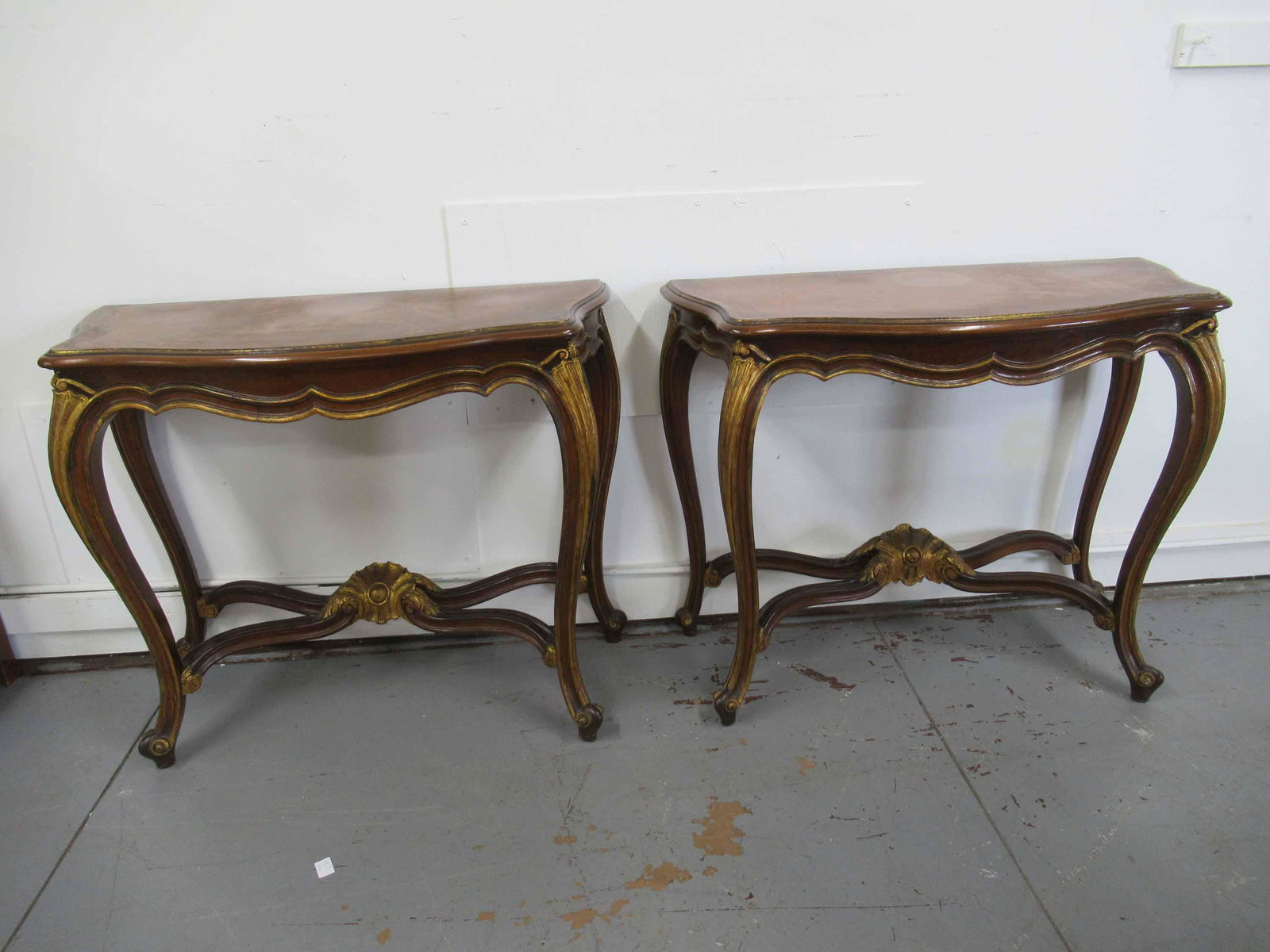 Pair of Louis XV Style Console Tables (1 of 6)