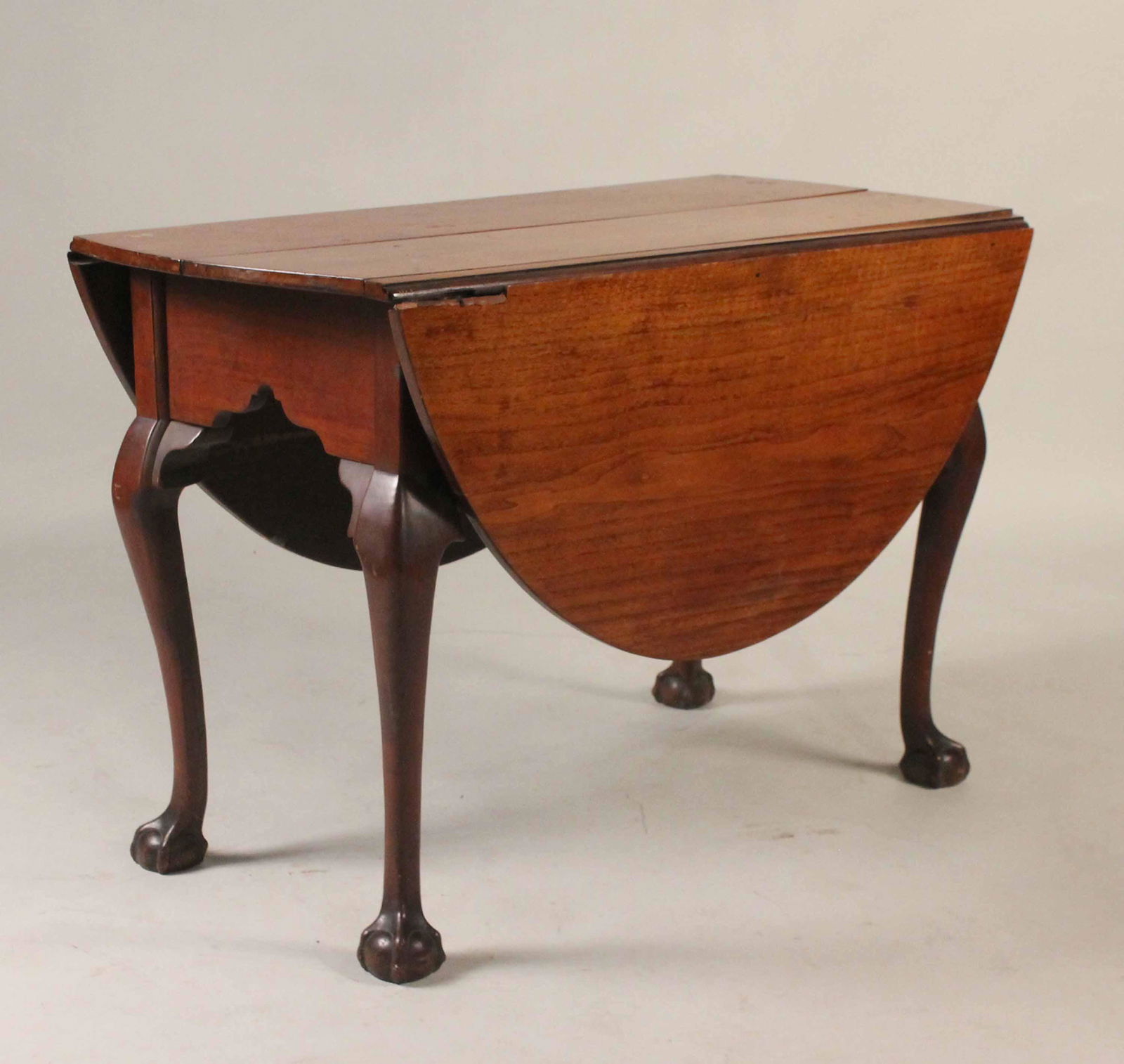 Chippendale Style Oak & Mahogany Drop Leaf Table (1 of 7)