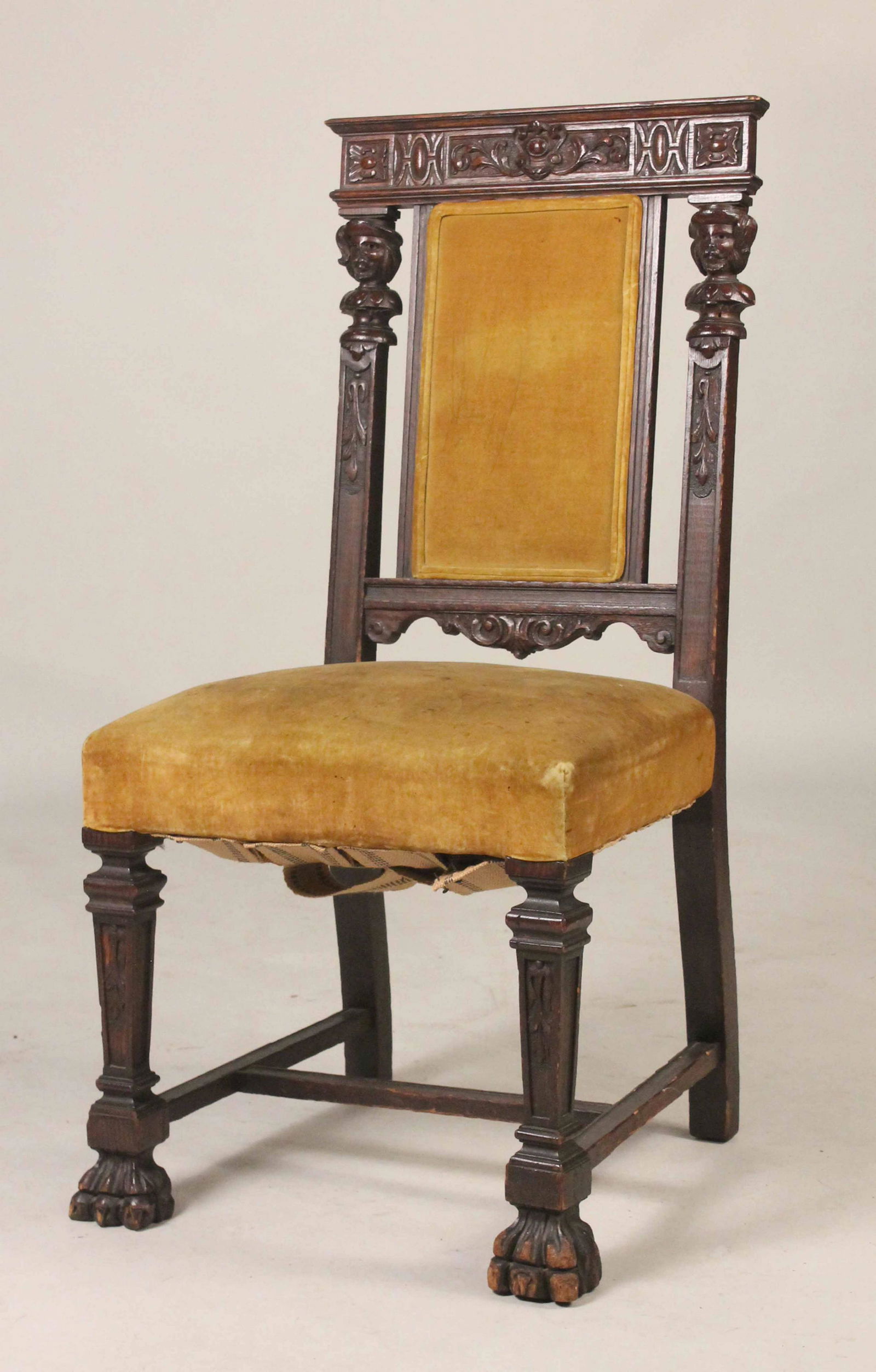 Baroque Style Carved Oak Side Chair (1 of 4)