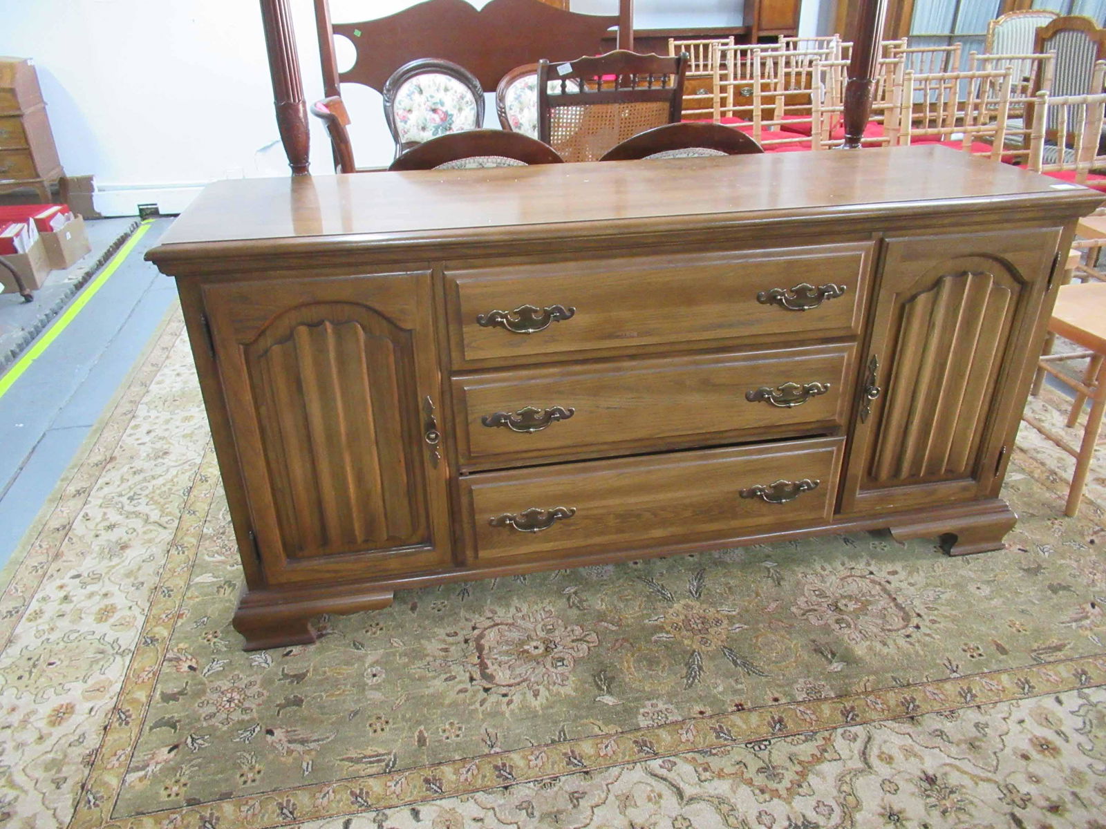 French Provincial Fruitwood Sideboard (1 of 4)