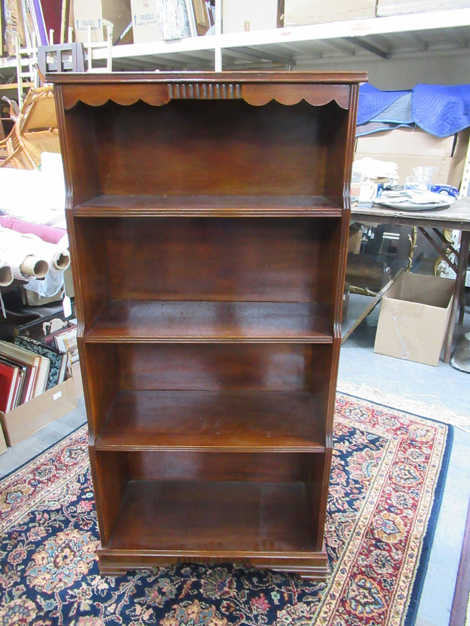 Open Shelf Mahogany Bookcase (1 of 3)