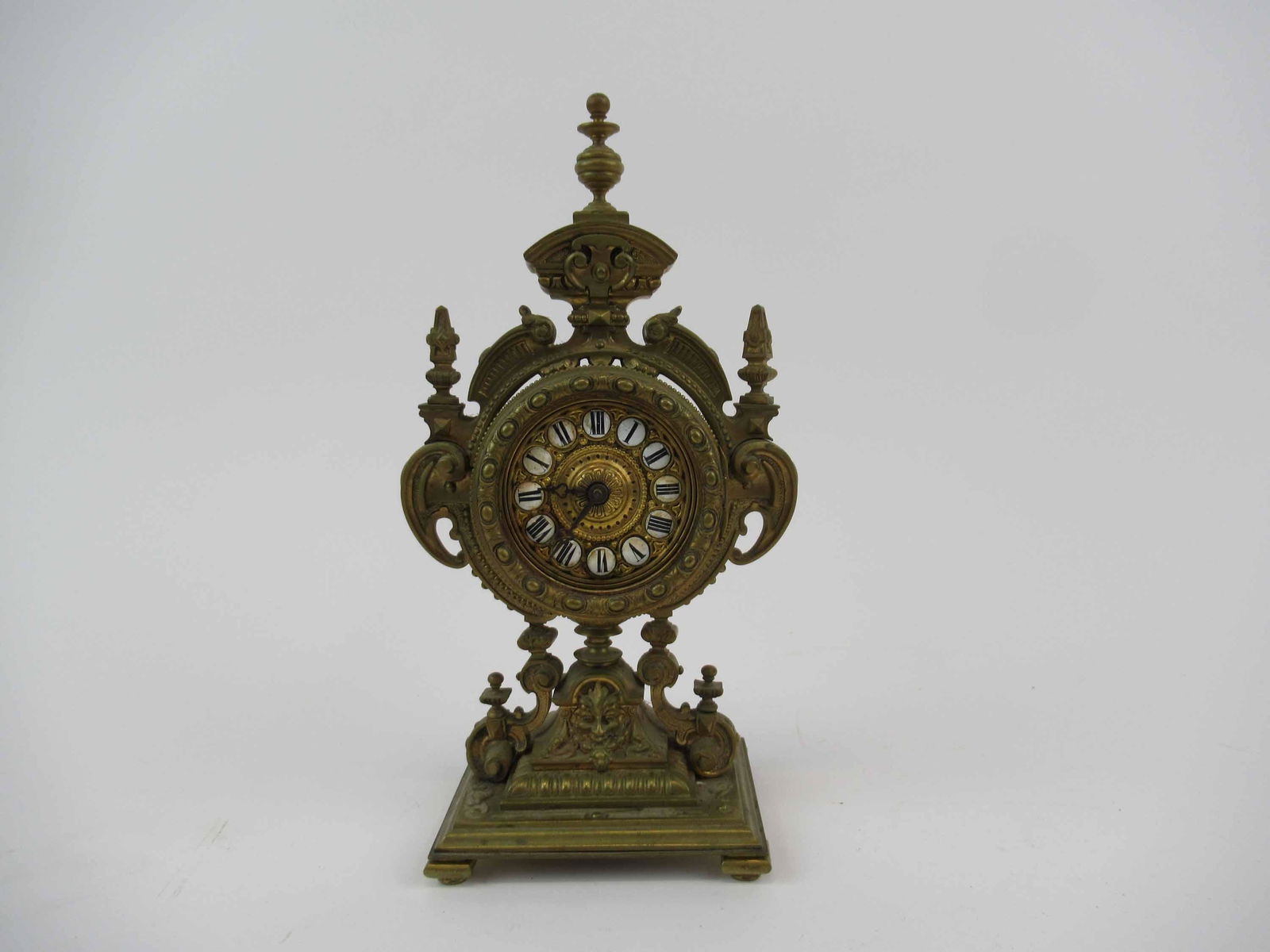 French Bronze Ornate Mantle Clock (1 of 5)