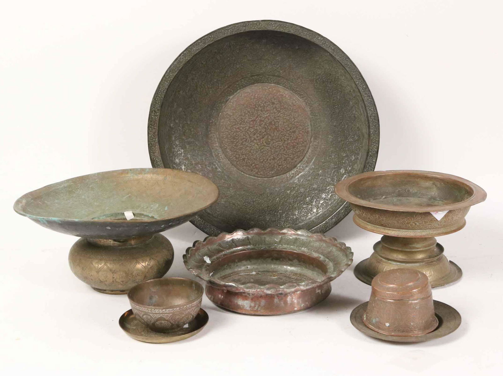 Eight Persian Metal Table Articles (1 of 7)