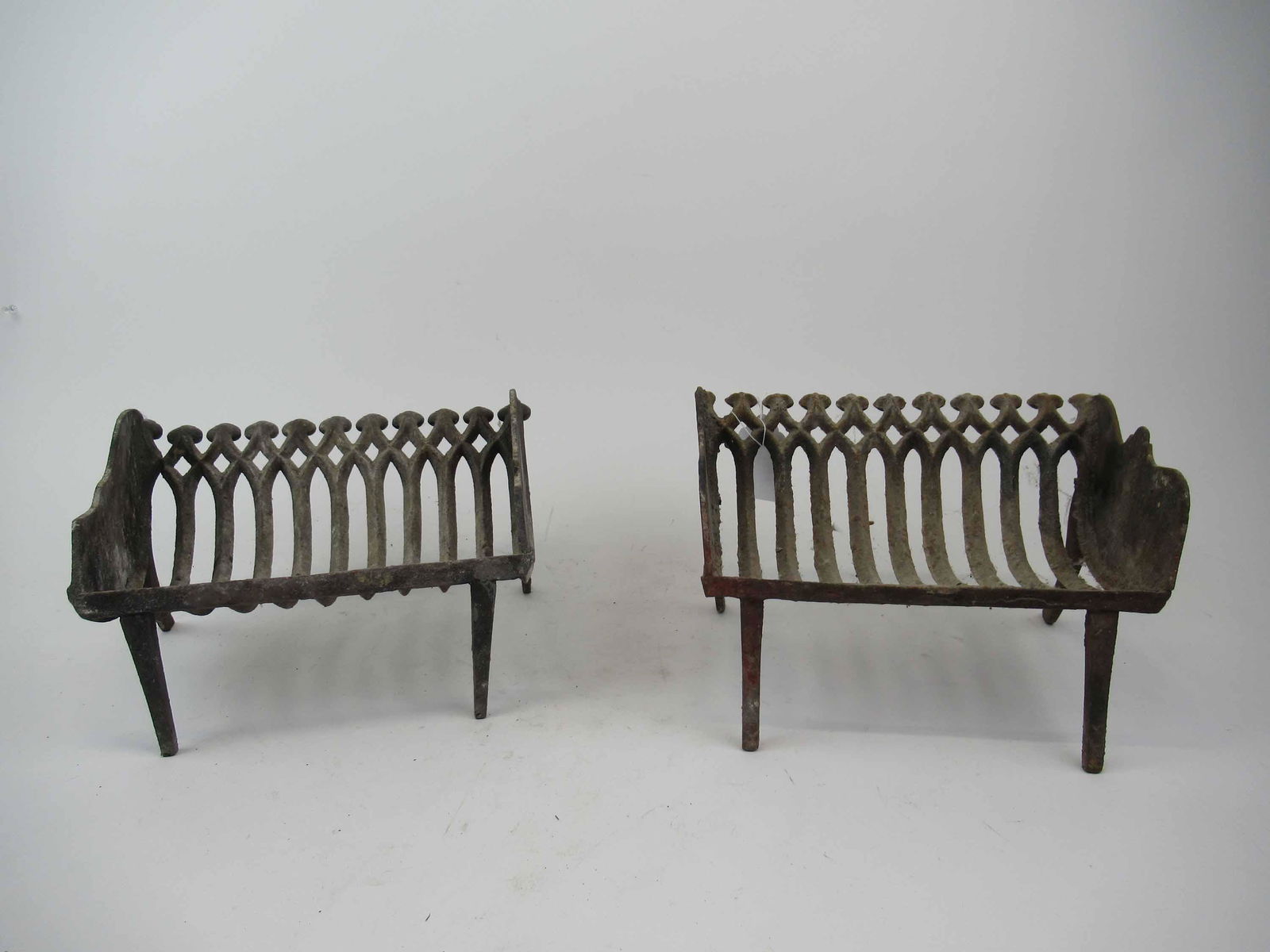 Pair of Cast Iron Diminutive Fire Grates (1 of 4)