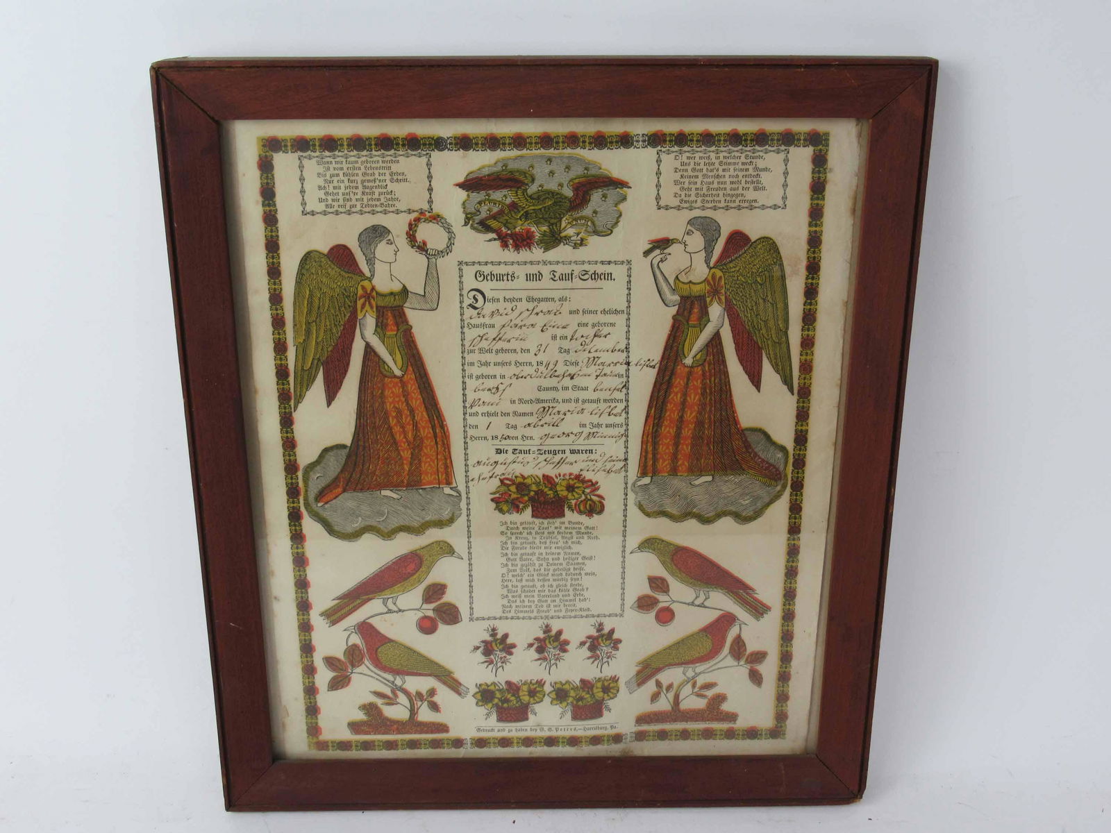 Antique Framed German Fractor 1849-1850 (1 of 6)