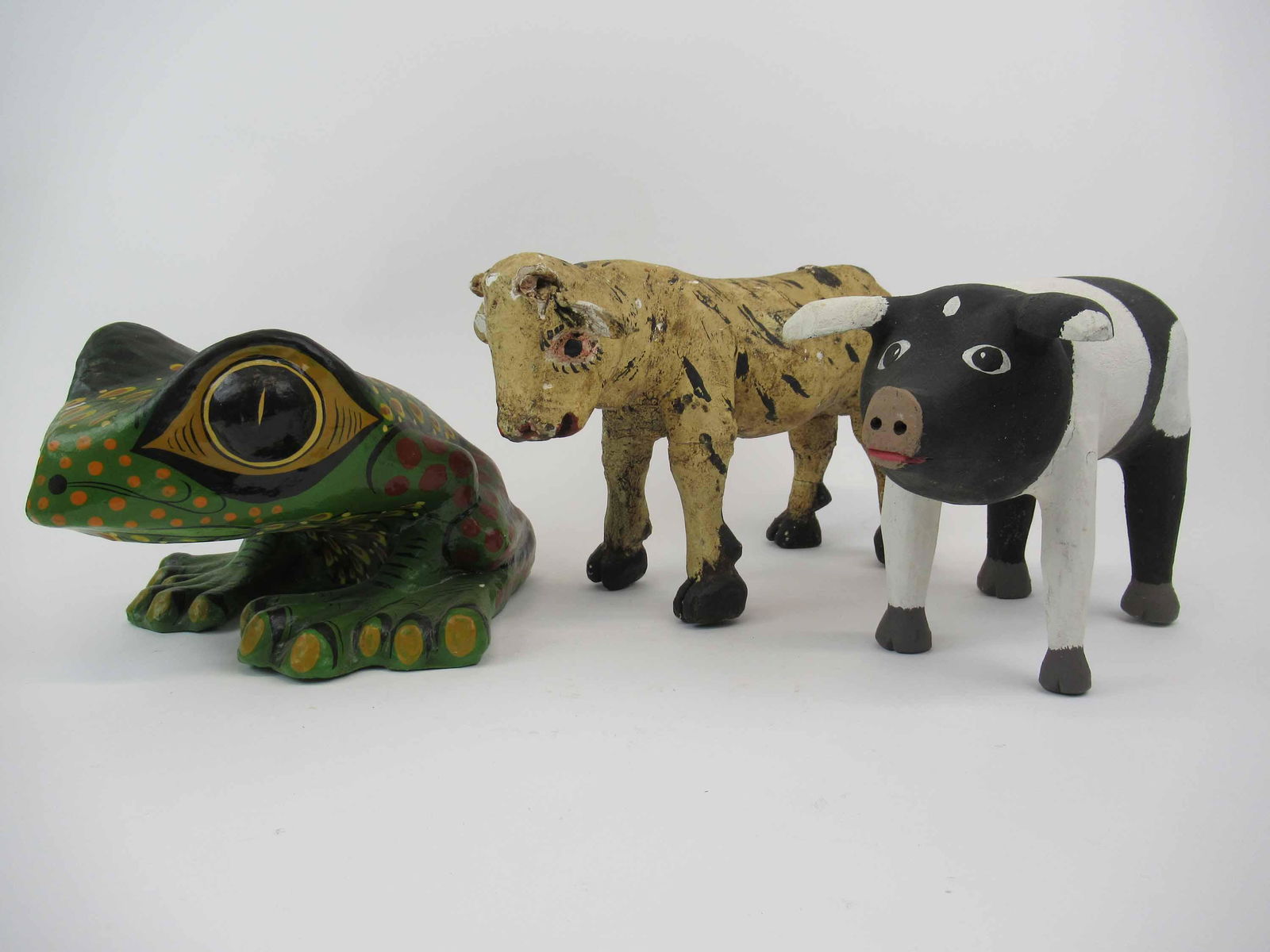 Folk Art Sermel Tonala Mexico Paper Mache Frog (1 of 15)