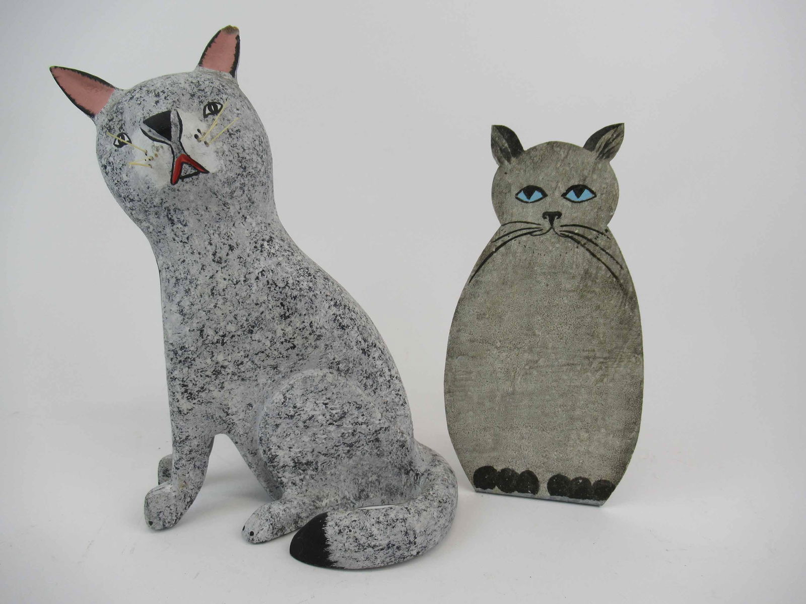 Hector Rascon Folk Art Carved Cat (1 of 7)